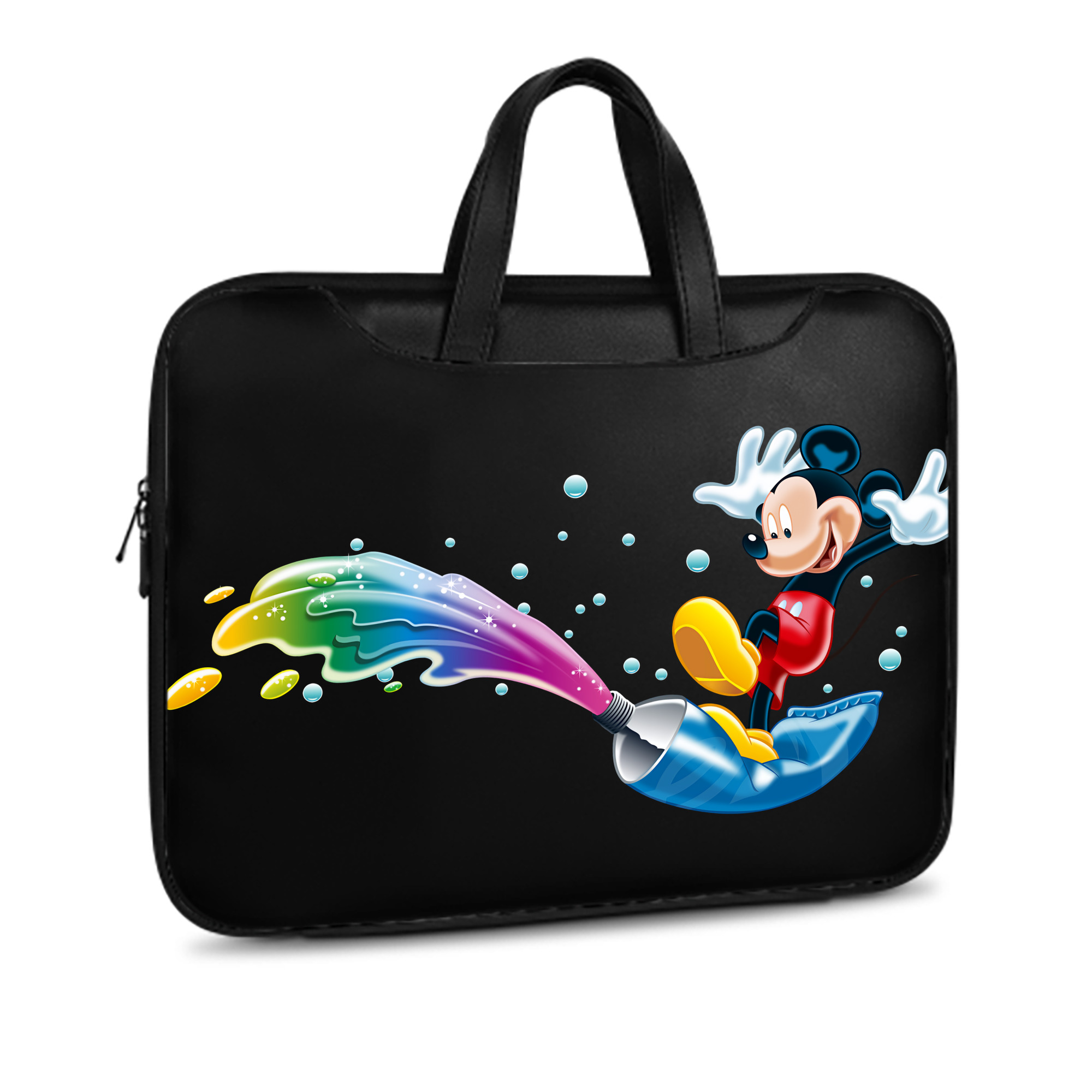 ミッキーマウス Mickey Mouse レザーラップトップバッグ　ノートパソコンケース