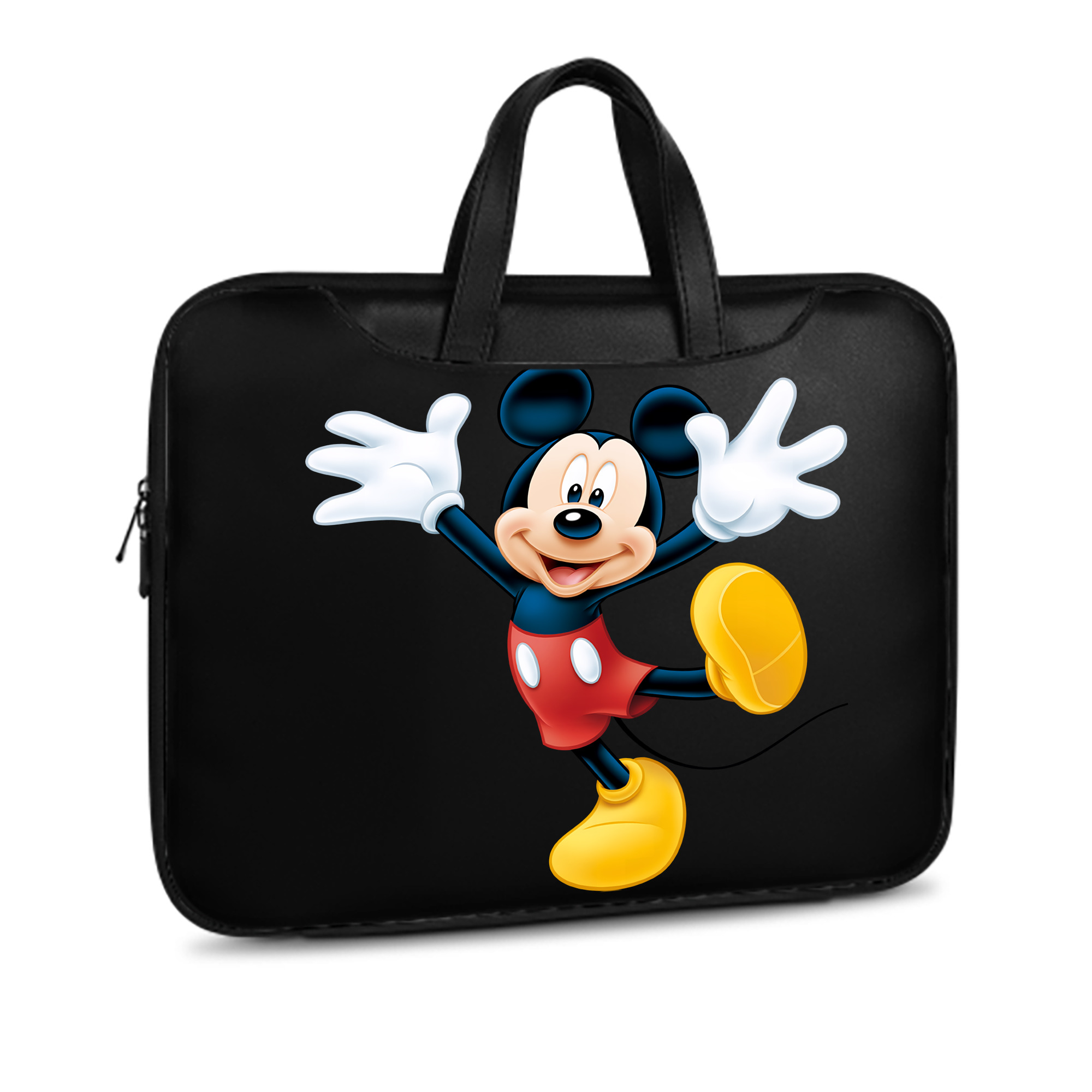 ミッキーマウス Mickey Mouse レザーラップトップバッグ　ノートパソコンケース