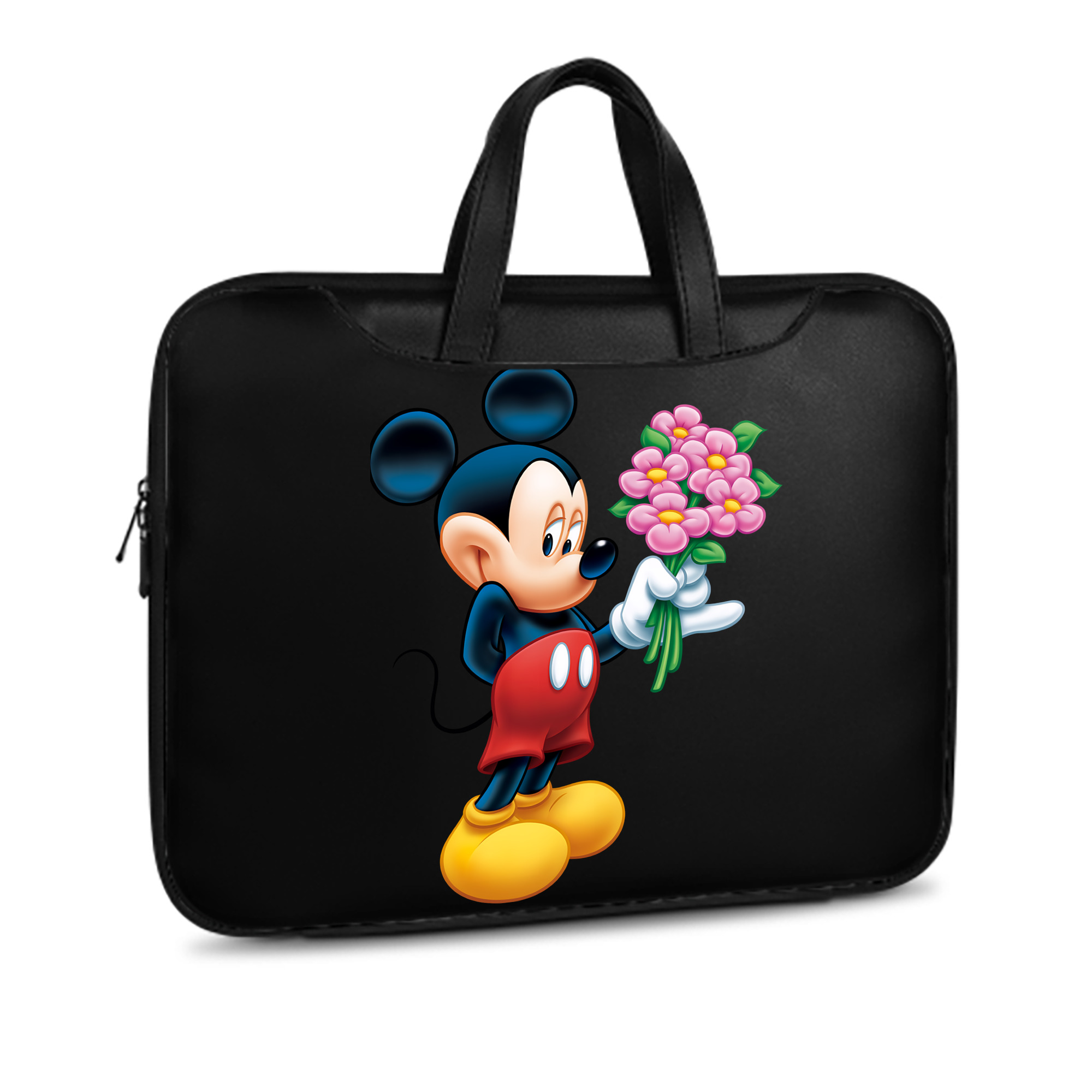 ミッキーマウス Mickey Mouse レザーラップトップバッグ　ノートパソコンケース