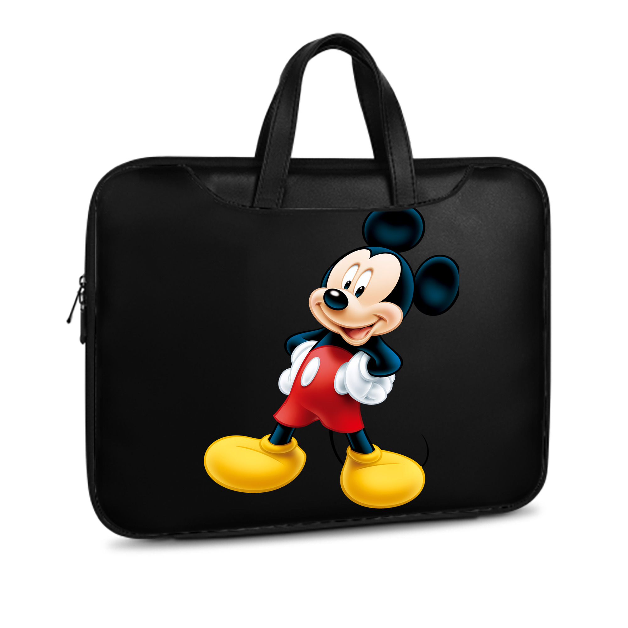 ミッキーマウス Mickey Mouse レザーラップトップバッグ　ノートパソコンケース