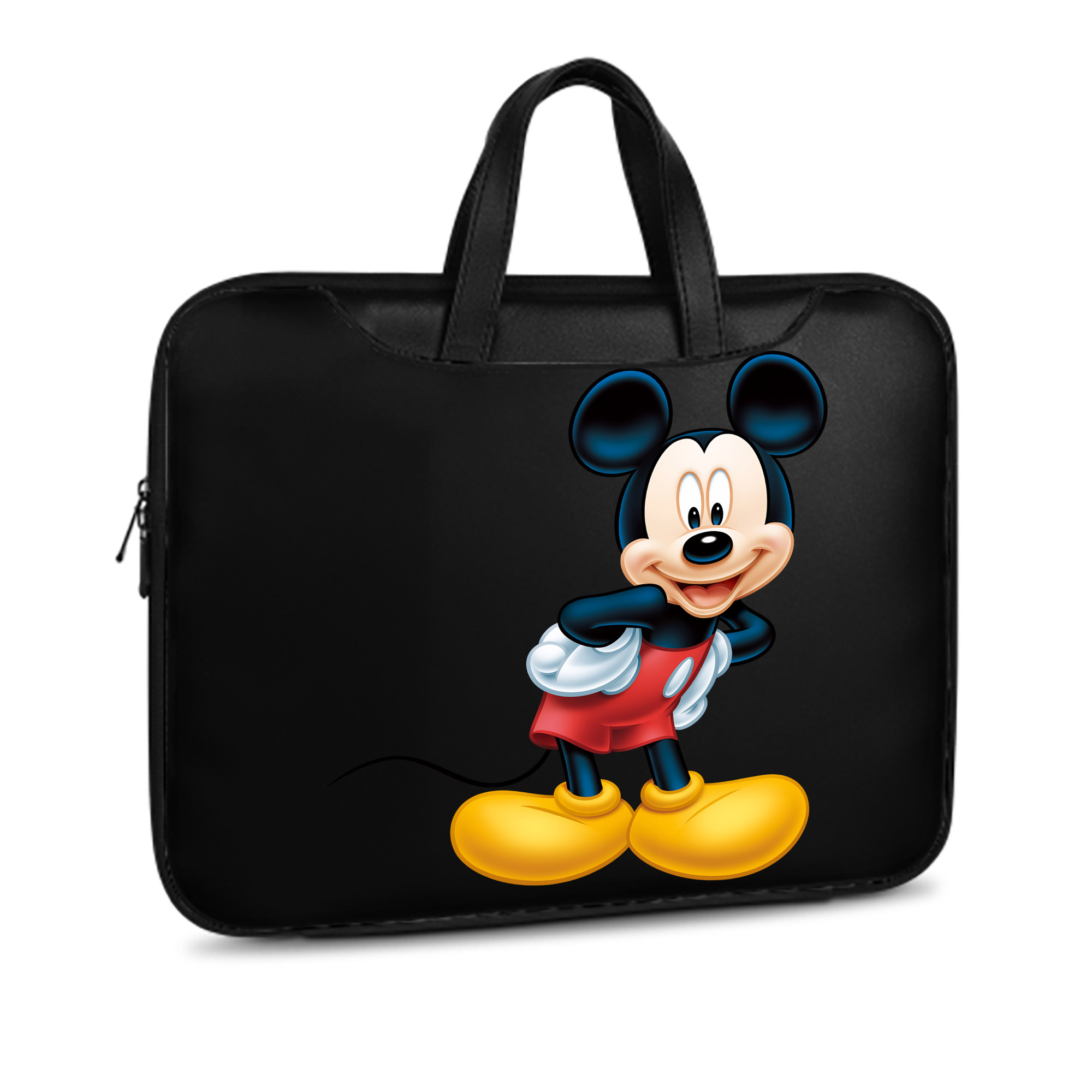（画像用） ミッキーマウス Mickey Mouse レザーラップトップバッグ　ノートパソコンケース