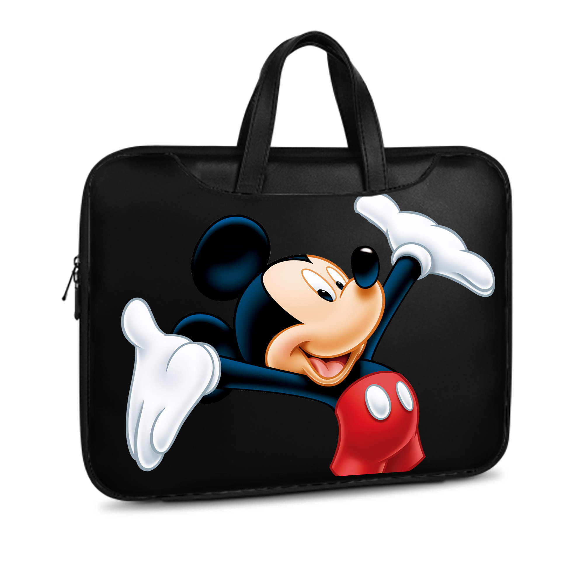ミッキーマウス Mickey Mouse レザーラップトップバッグ　ノートパソコンケース