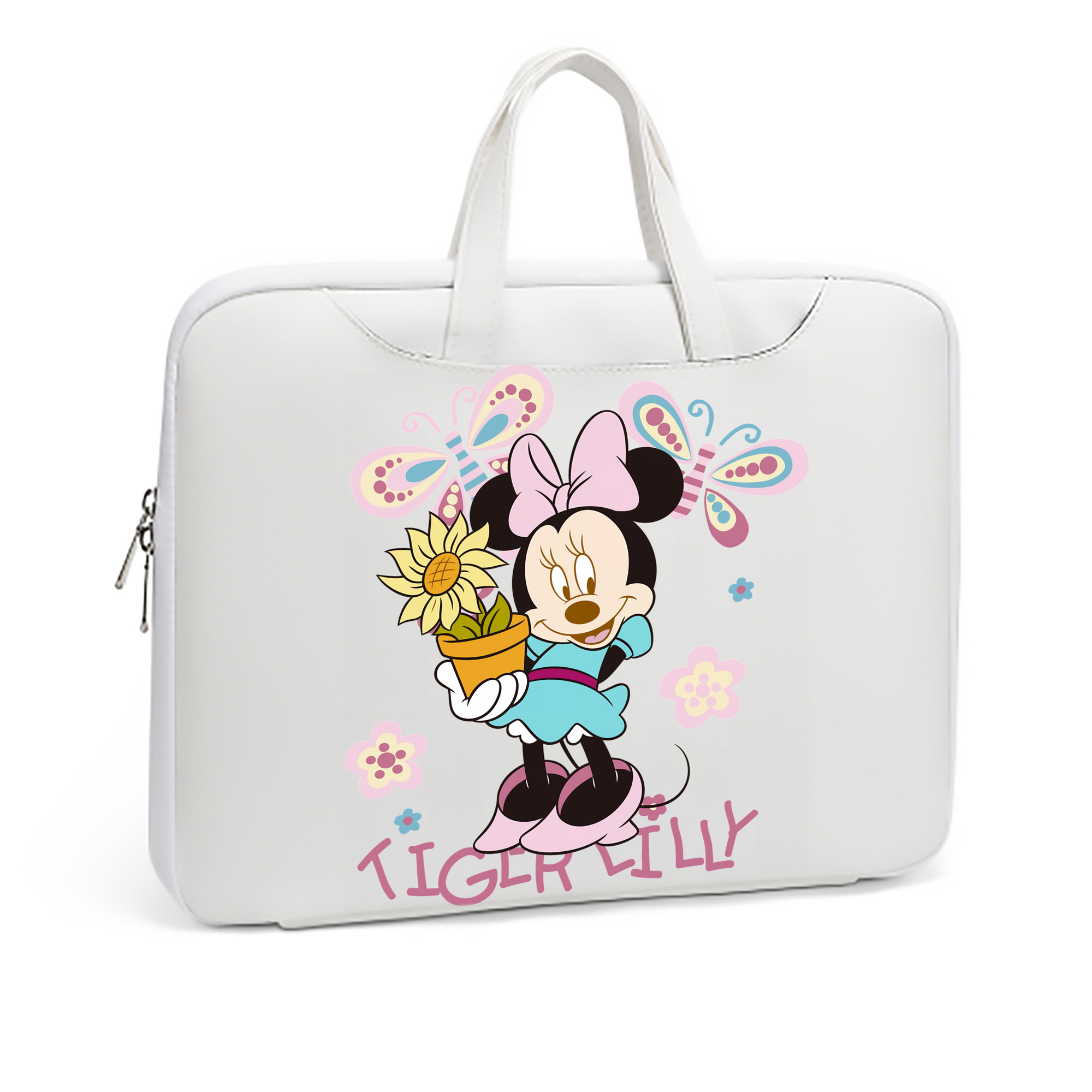 ミッキーマウス Mickey Mouse レザーラップトップバッグ　ノートパソコンケース