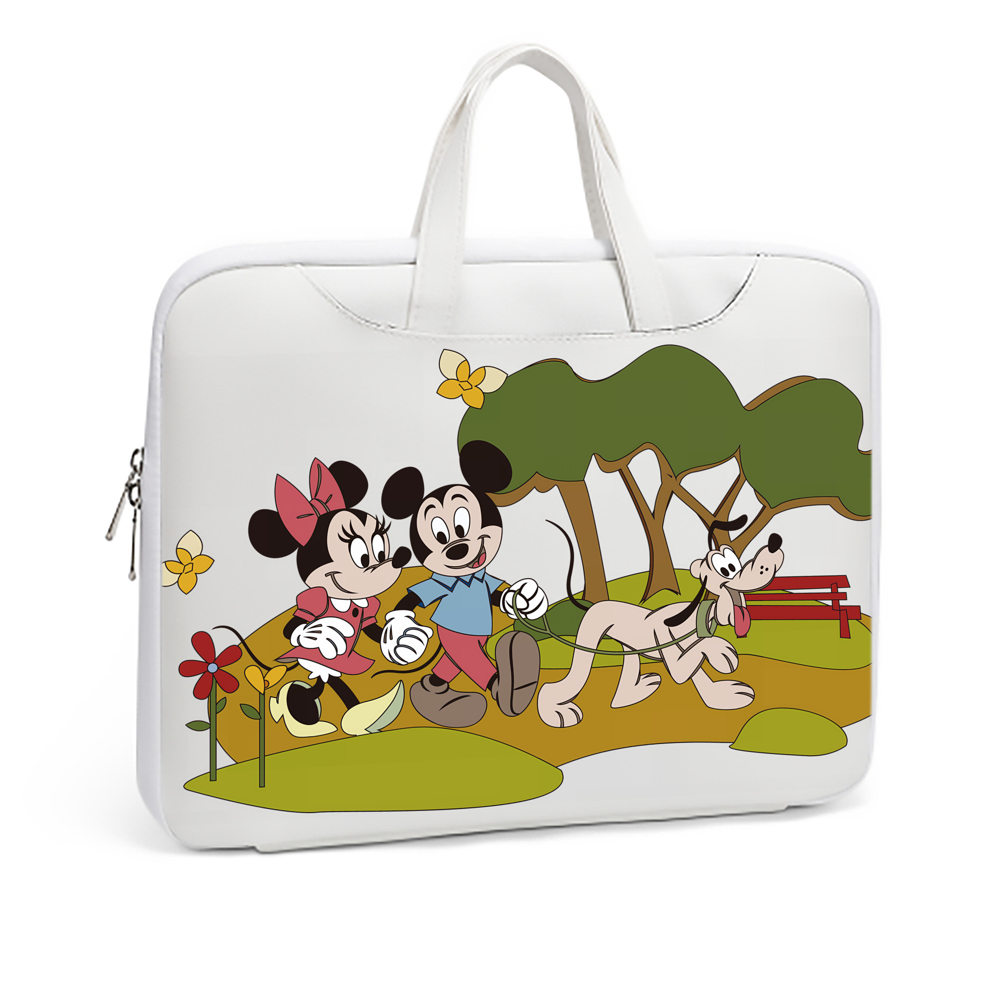 ミッキーマウス Mickey Mouse レザーラップトップバッグ　ノートパソコンケース