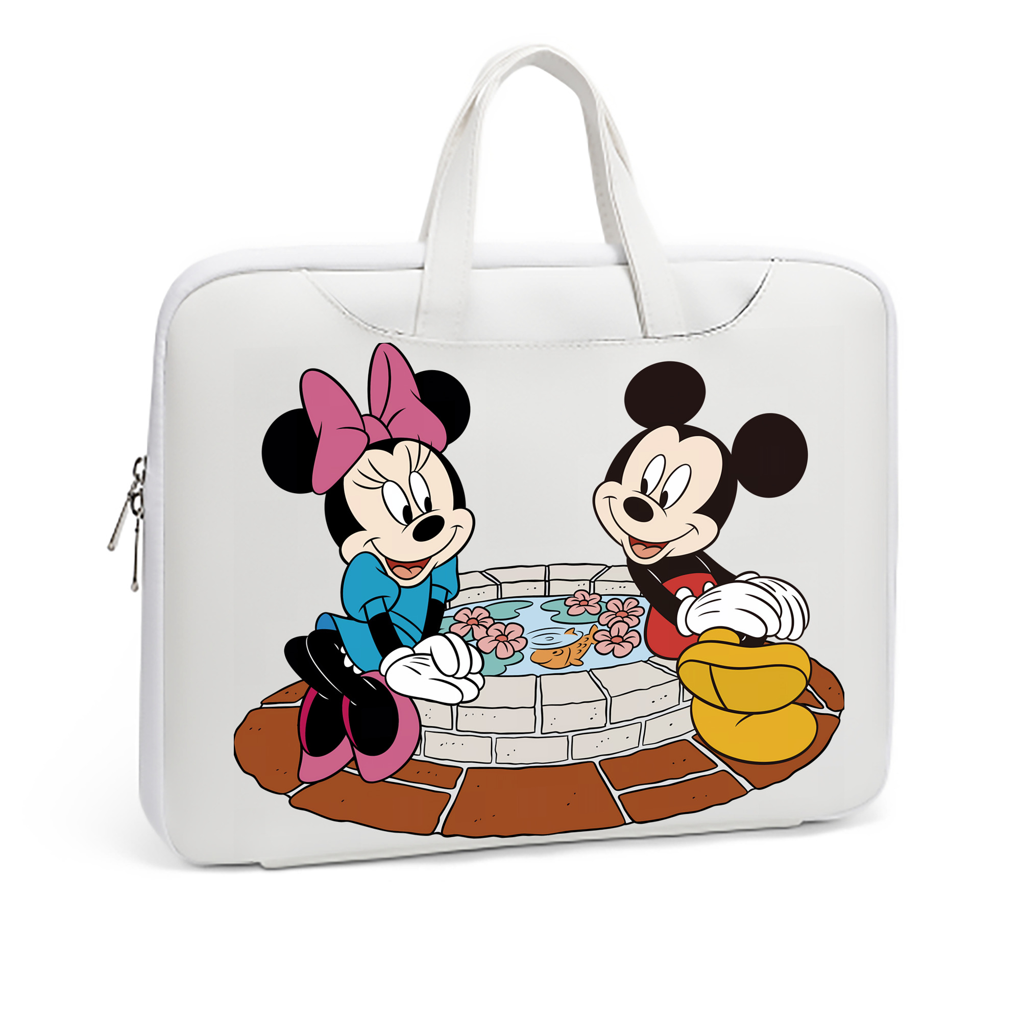ミッキーマウス Mickey Mouse レザーラップトップバッグ　ノートパソコンケース