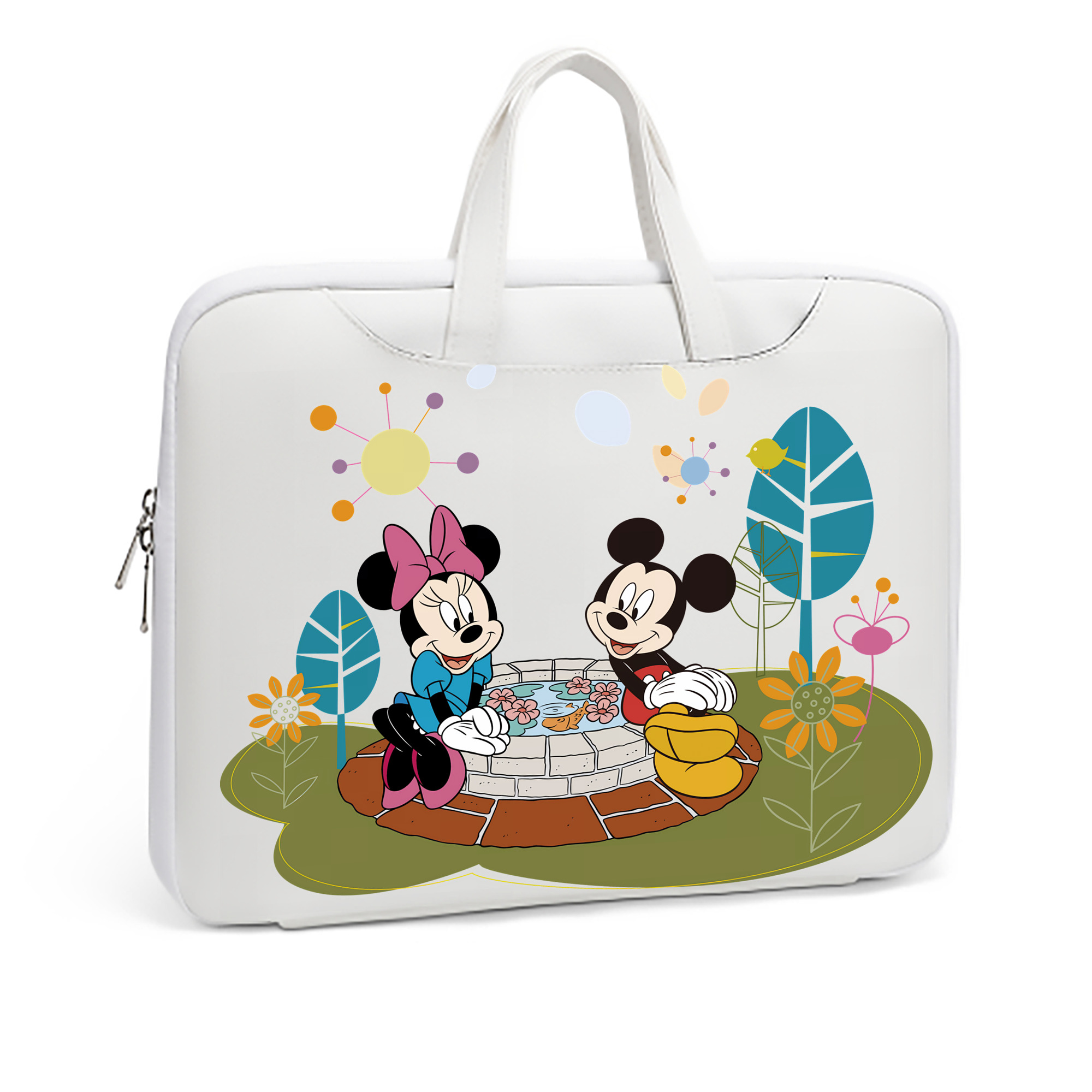 ミッキーマウス Mickey Mouse レザーラップトップバッグ　ノートパソコンケース