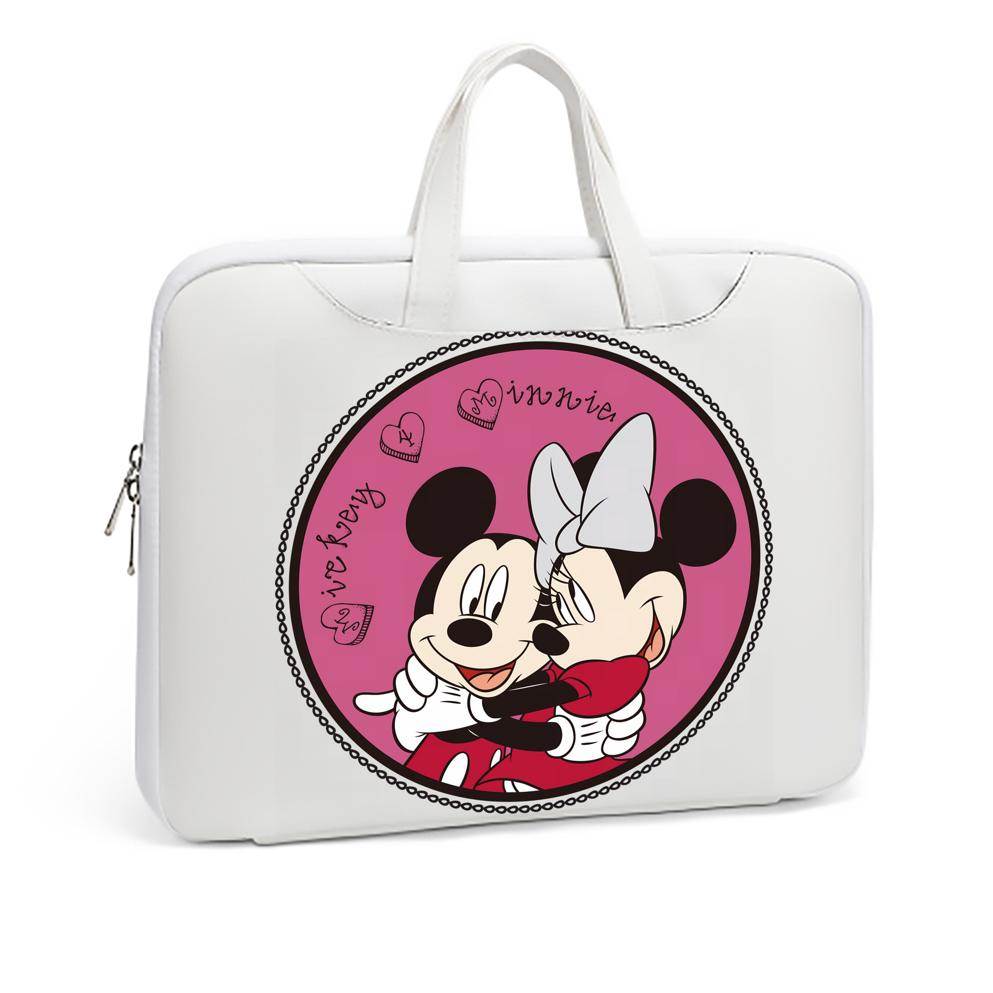 ミッキーマウス Mickey Mouse レザーラップトップバッグ　ノートパソコンケース
