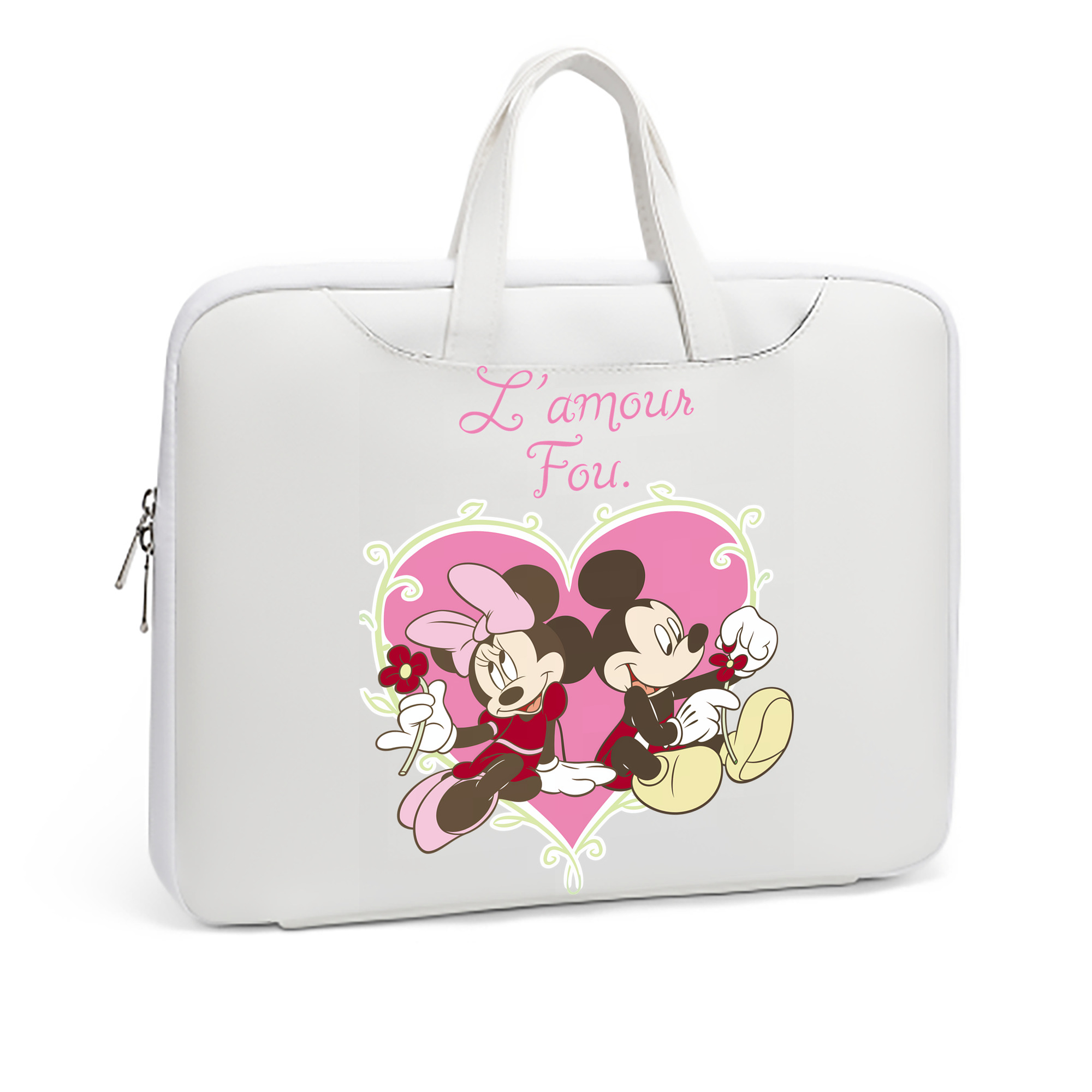 ミッキーマウス Mickey Mouse レザーラップトップバッグ　ノートパソコンケース