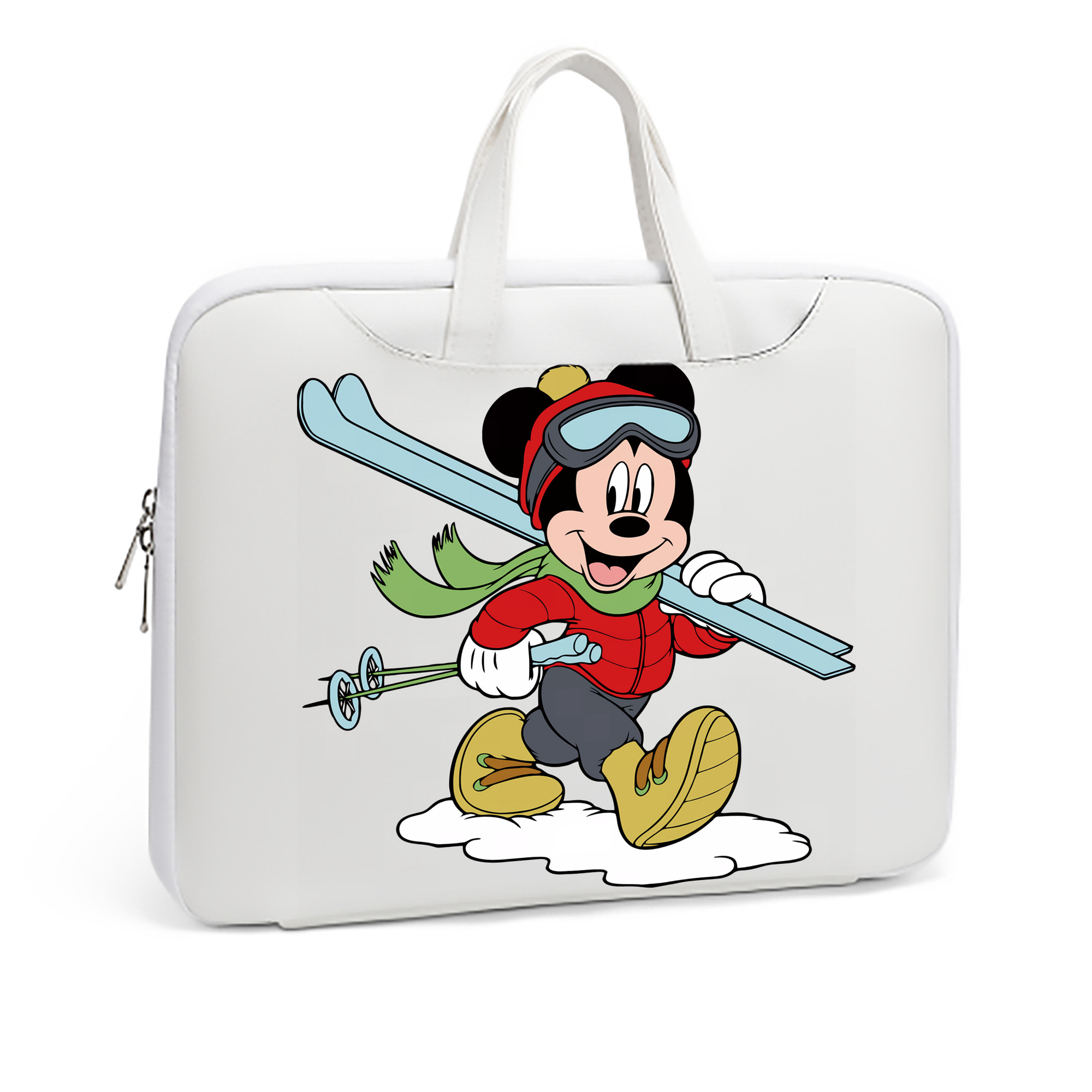 ミッキーマウス Mickey Mouse レザーラップトップバッグ　ノートパソコンケース