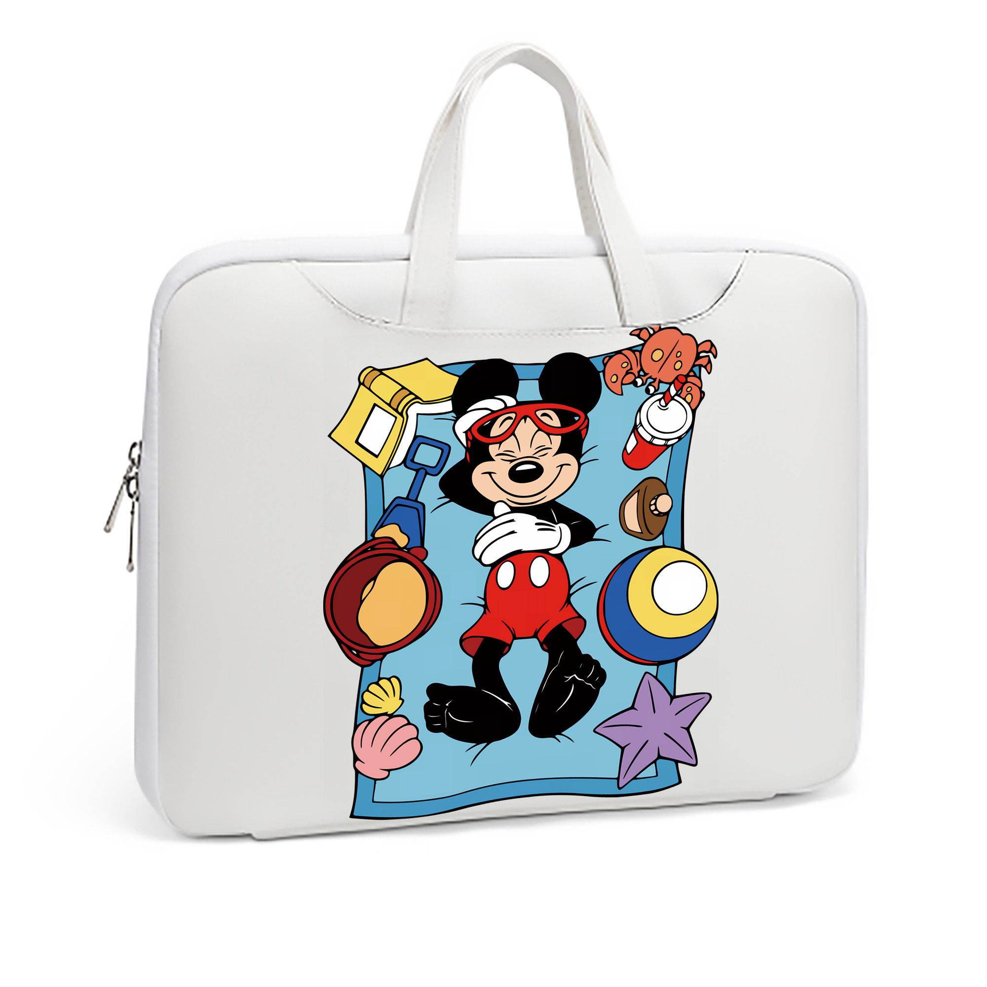 ミッキーマウス Mickey Mouse レザーラップトップバッグ　ノートパソコンケース