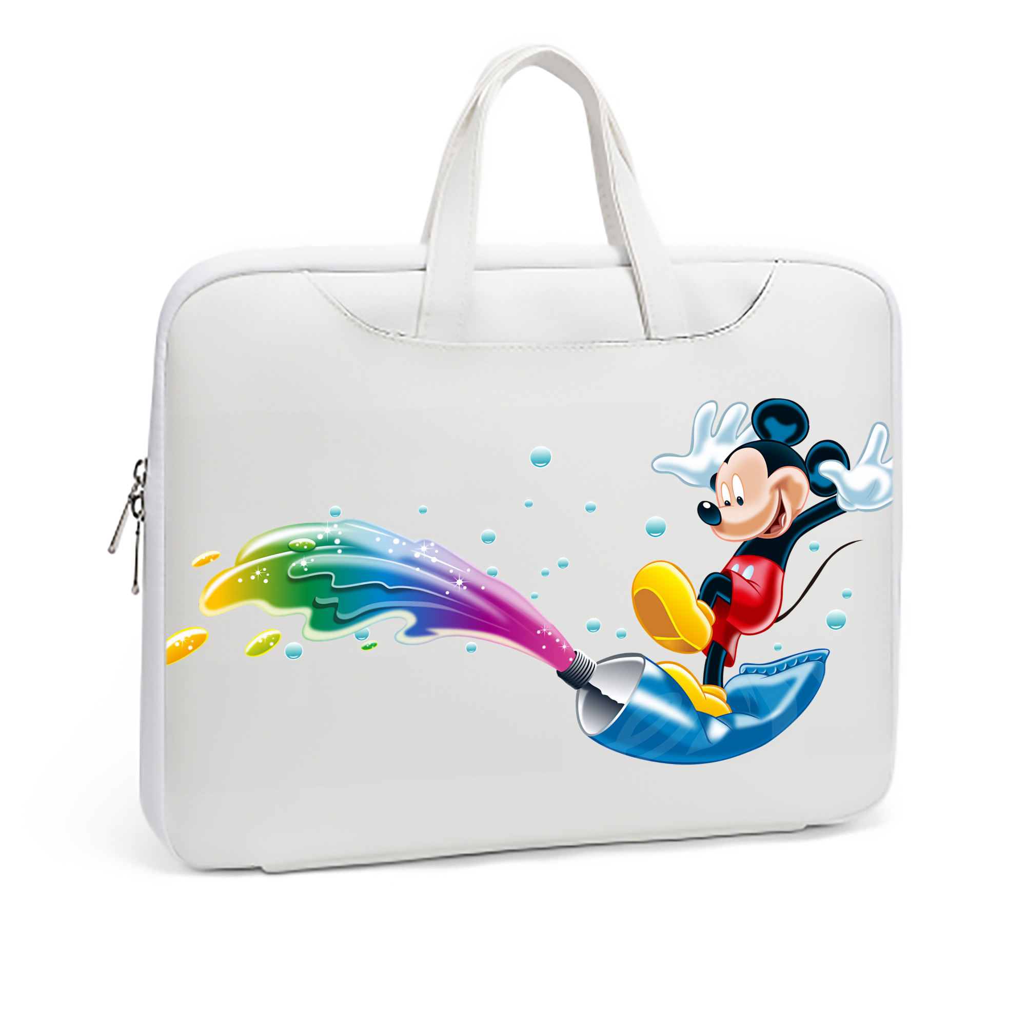 ミッキーマウス Mickey Mouse レザーラップトップバッグ　ノートパソコンケース