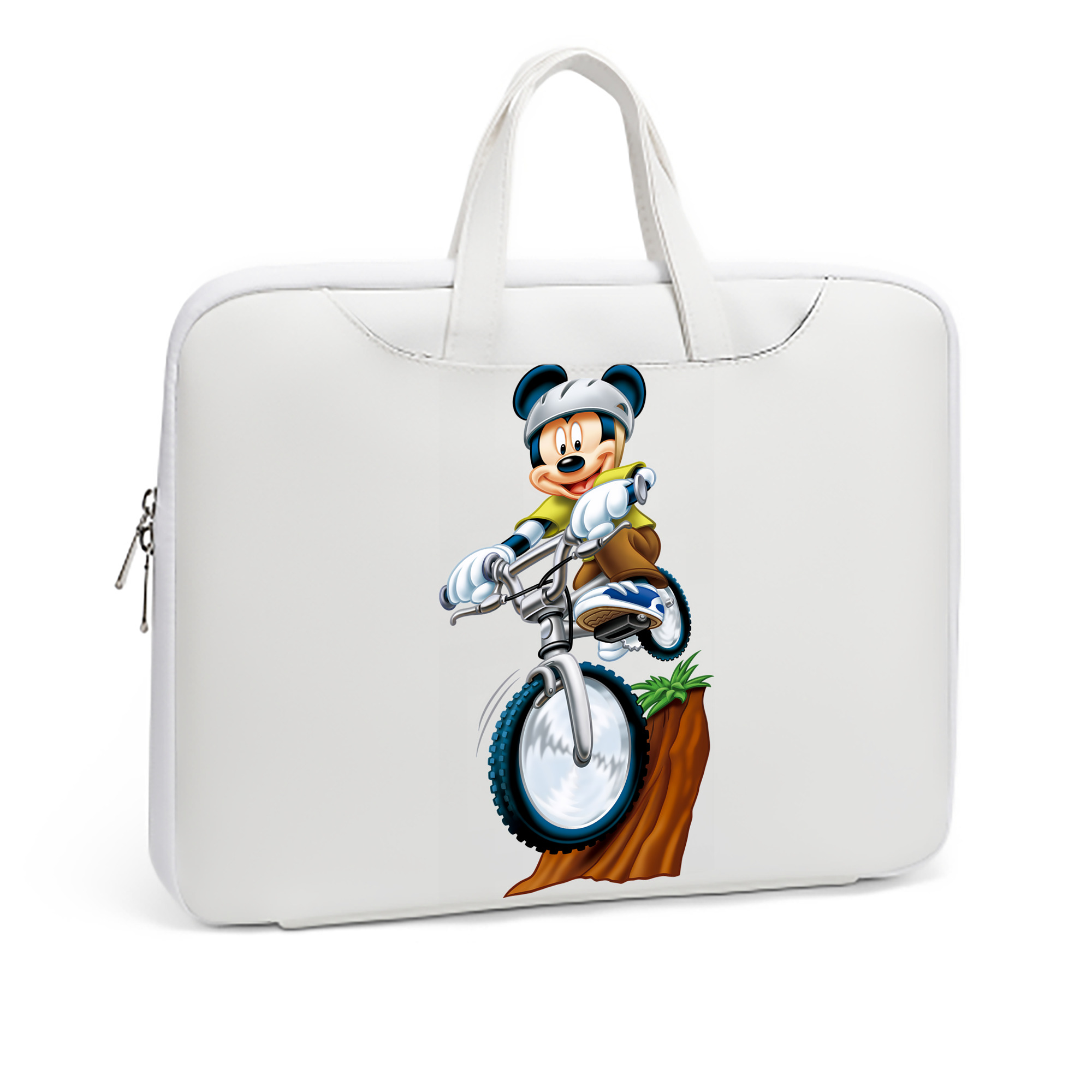 ミッキーマウス Mickey Mouse レザーラップトップバッグ　ノートパソコンケース