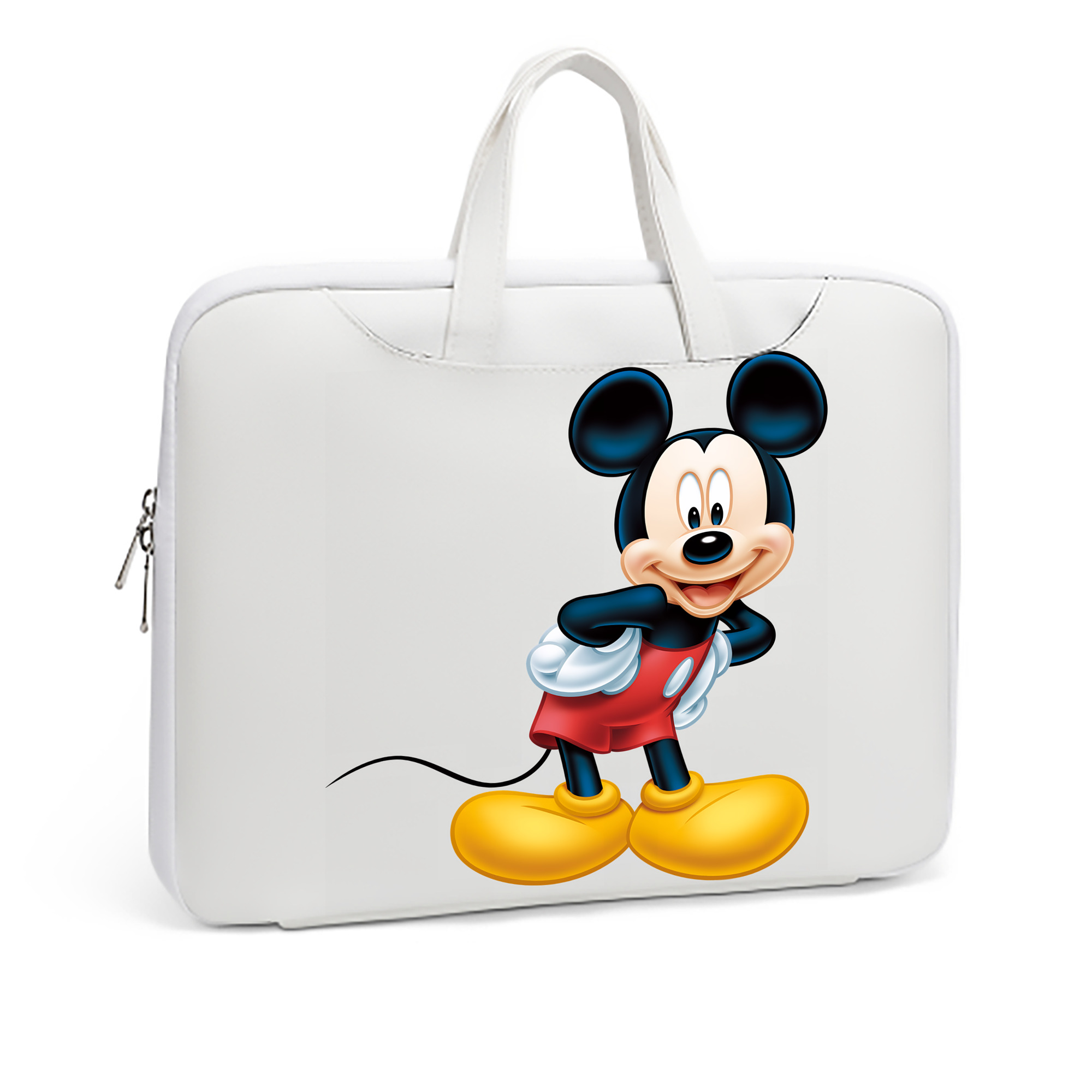 （画像用） ミッキーマウス Mickey Mouse レザーラップトップバッグ　ノートパソコンケース
