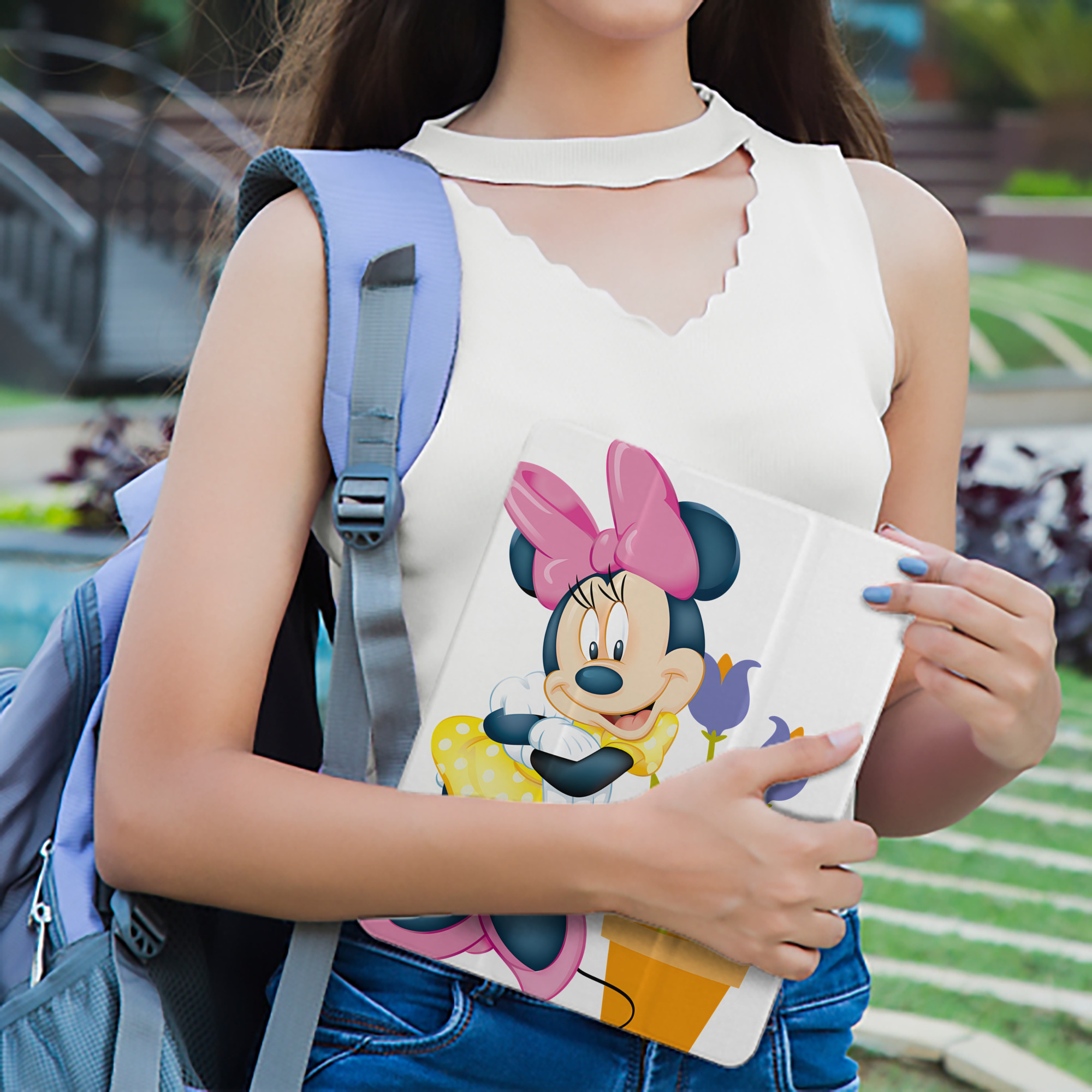 ミッキーマウス Mickey Mouse IPad ケース ペン収納付き 三つ折りスタンド PUレザー×シリコン 対応機種9.5/10.5/10.9インチ