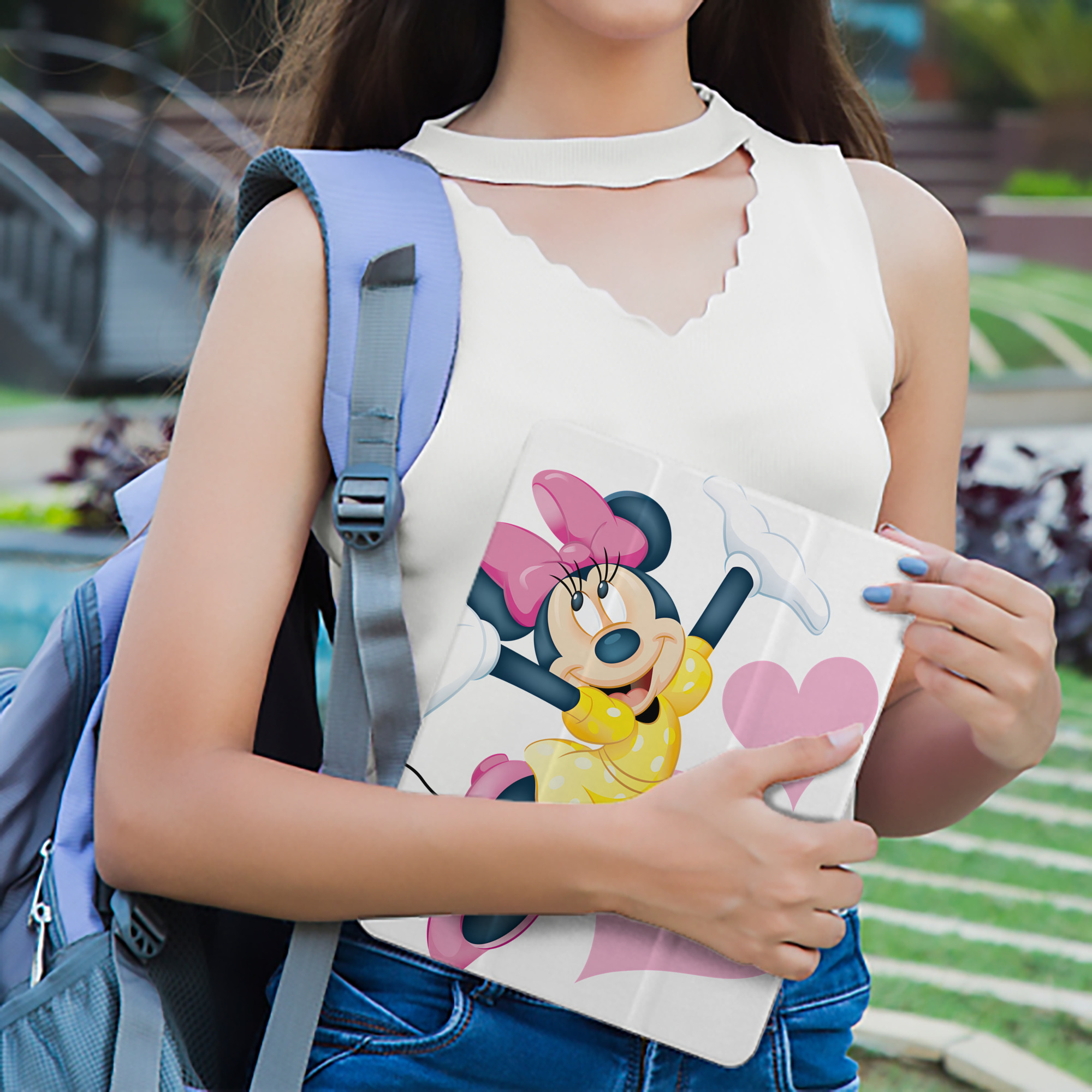 ミッキーマウス Mickey Mouse IPad ケース ペン収納付き 三つ折りスタンド PUレザー×シリコン 対応機種9.5/10.5/10.9インチ