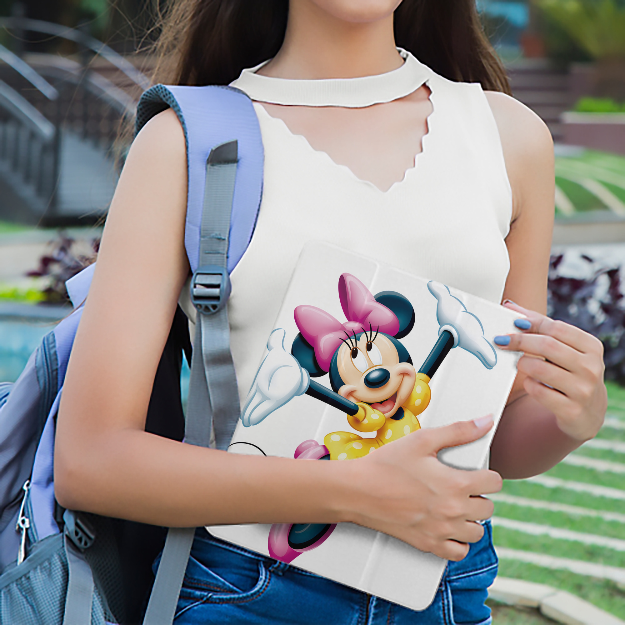ミッキーマウス Mickey Mouse IPad ケース ペン収納付き 三つ折りスタンド PUレザー×シリコン 対応機種9.5/10.5/10.9インチ