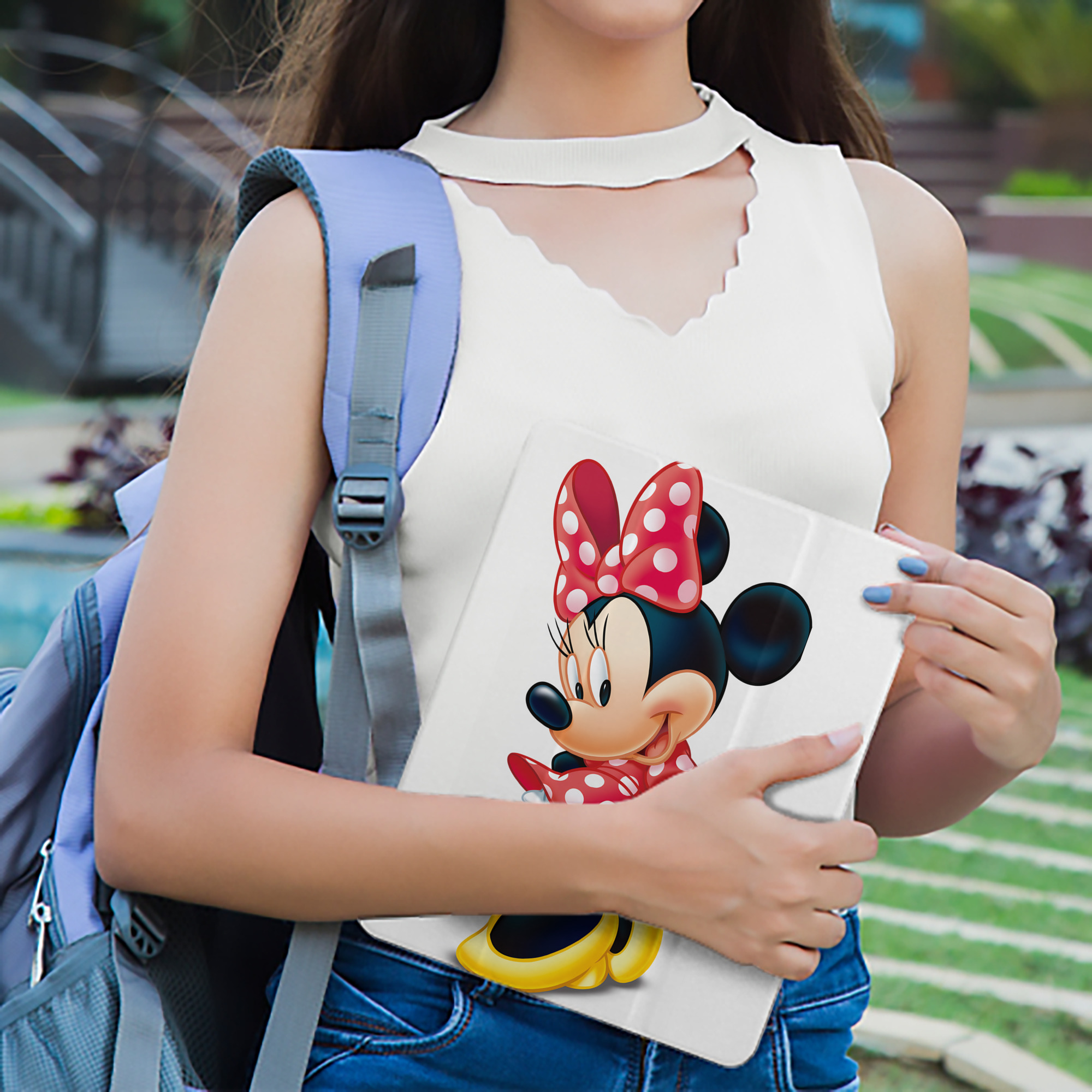 ミッキーマウス Mickey Mouse IPad ケース ペン収納付き 三つ折りスタンド PUレザー×シリコン 対応機種9.5/10.5/10.9インチ