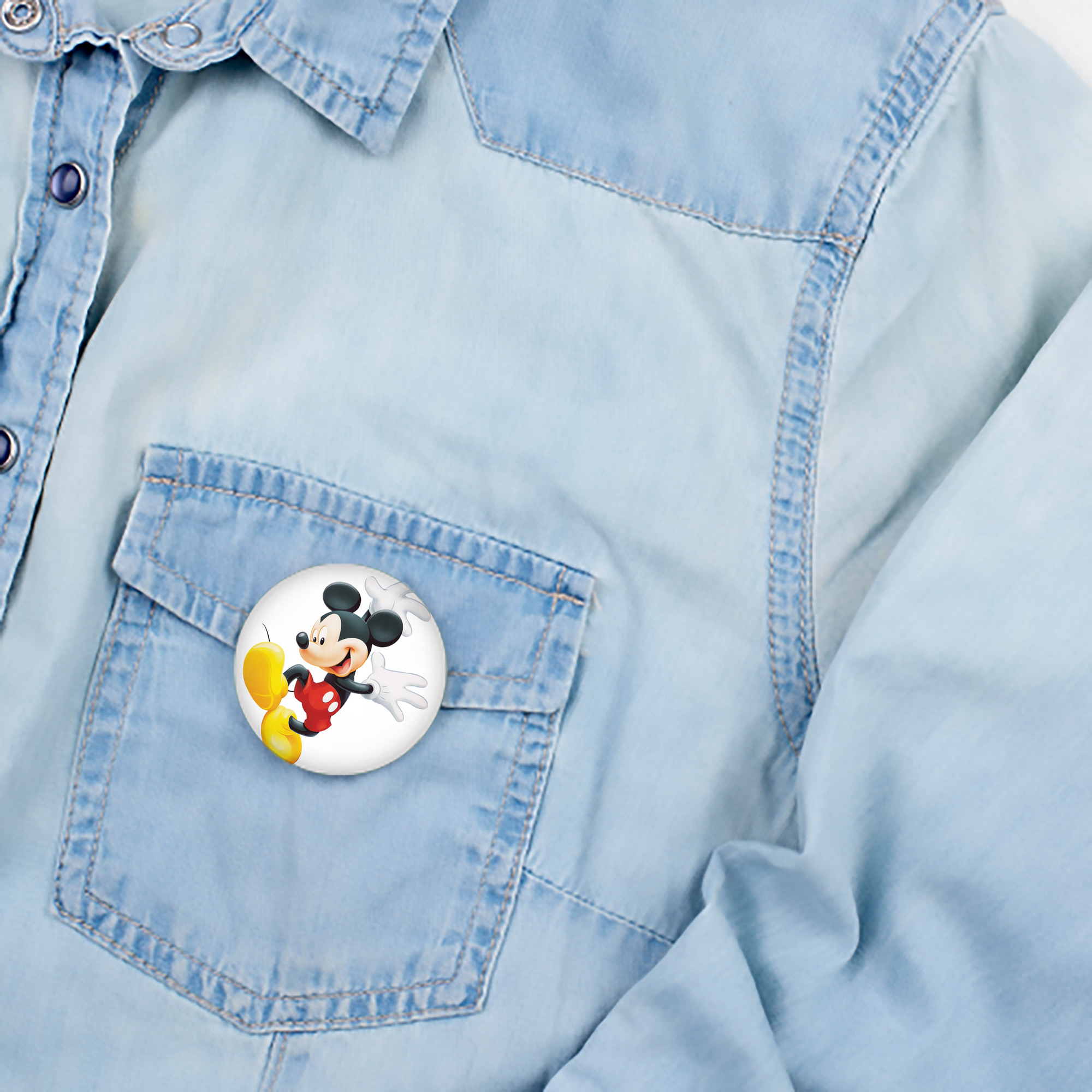 ミッキーマウス Mickey Mouse 6cm 缶バッジ 複数セット