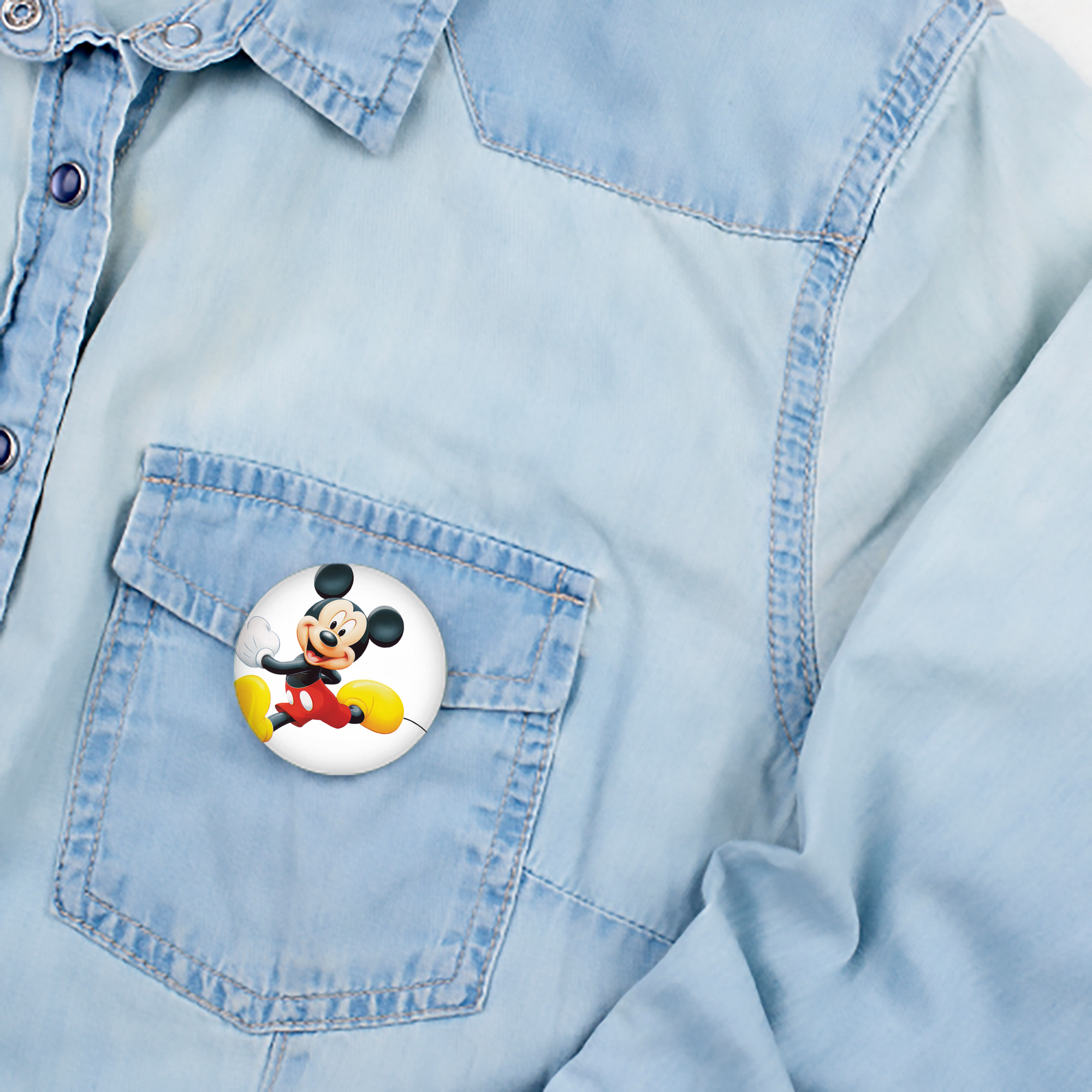 ミッキーマウス Mickey Mouse 6cm 缶バッジ 複数セット