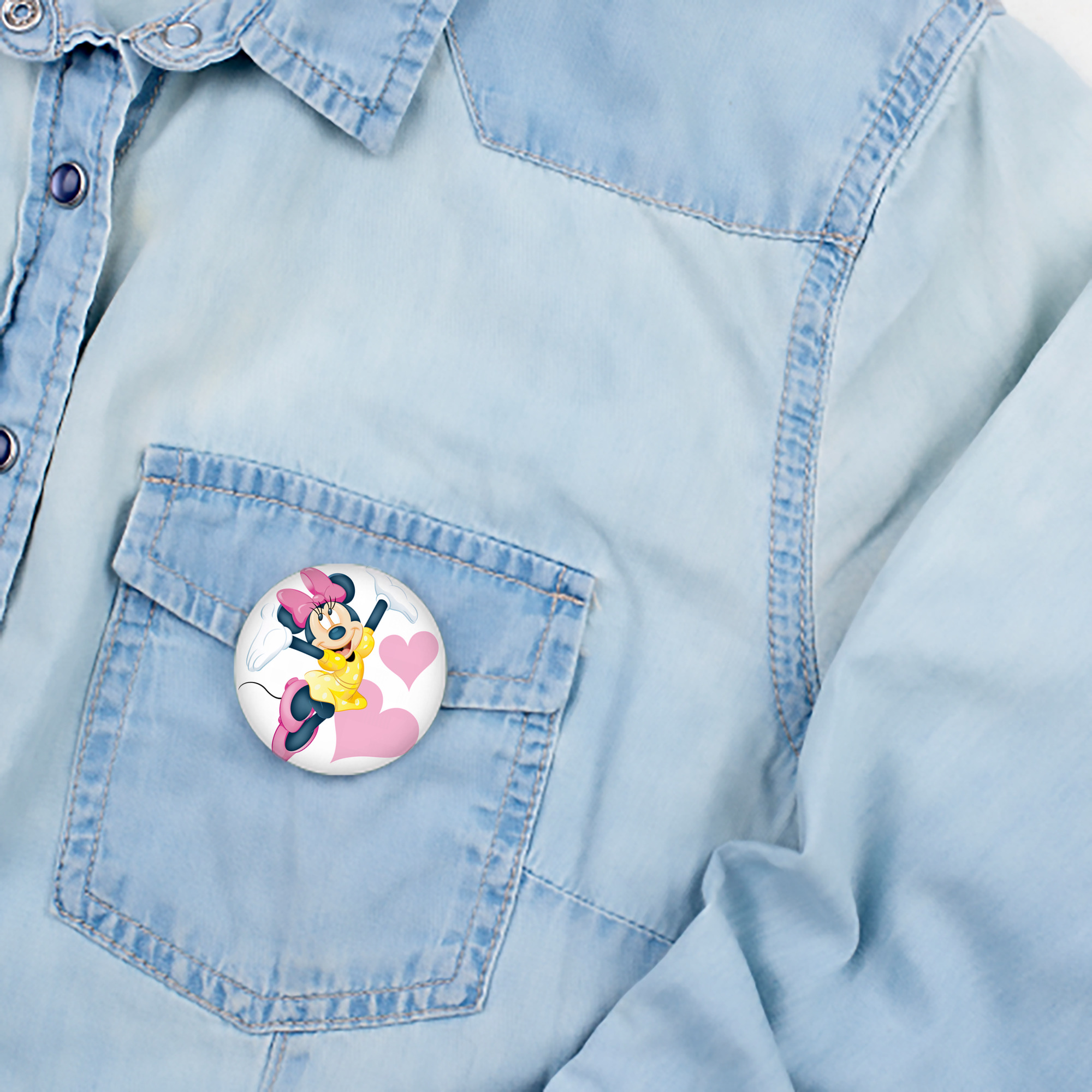 ミッキーマウス Mickey Mouse 6cm 缶バッジ 複数セット