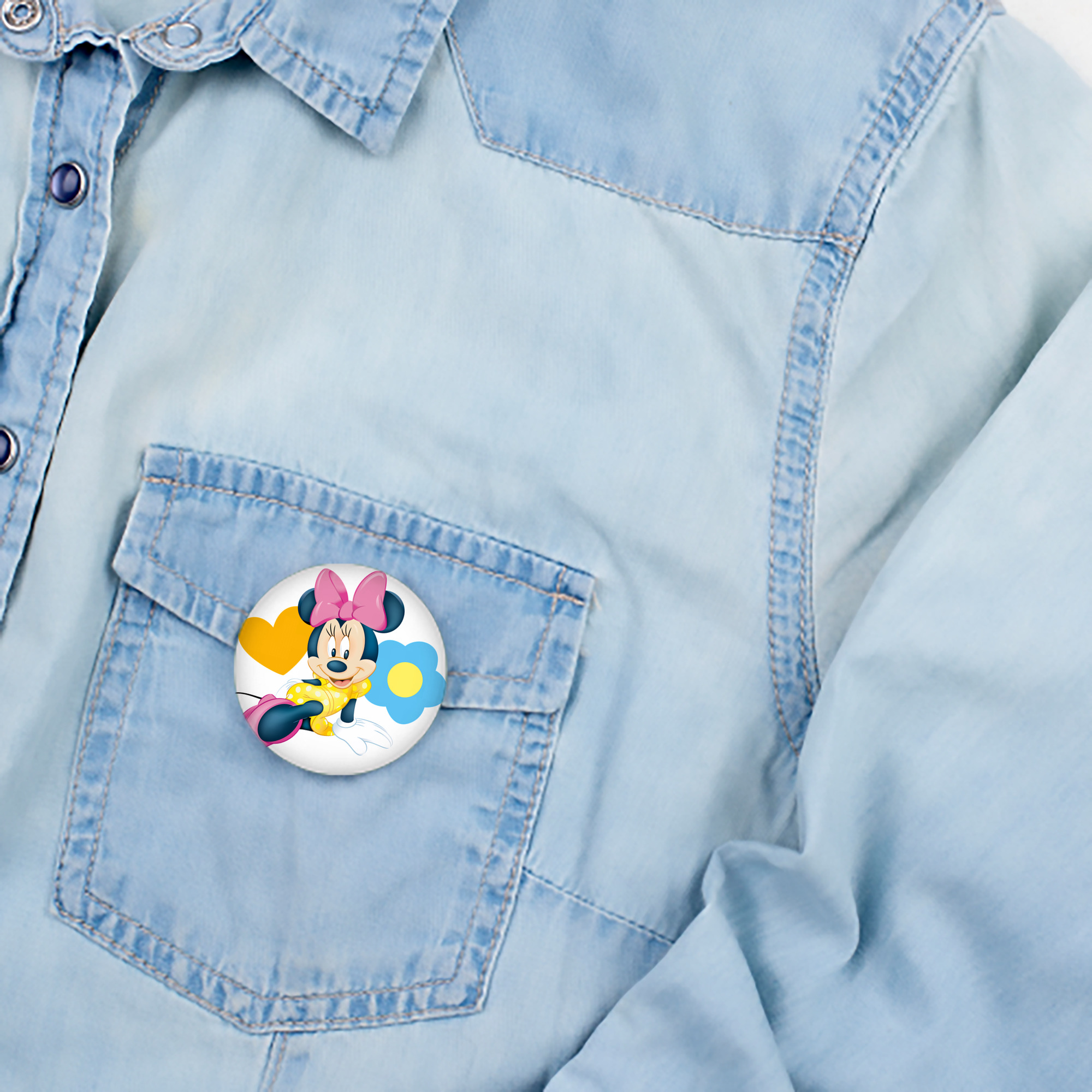 ミッキーマウス Mickey Mouse 6cm 缶バッジ 複数セット