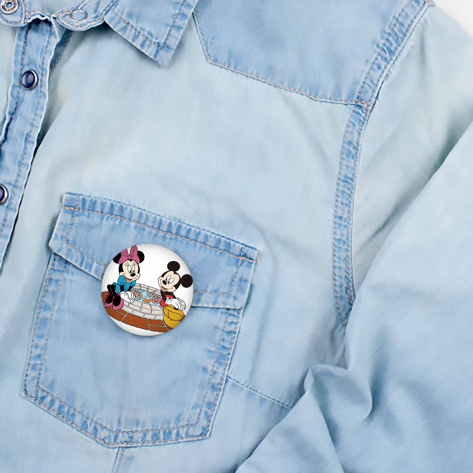 ミッキーマウス Mickey Mouse 6cm 缶バッジ 複数セット