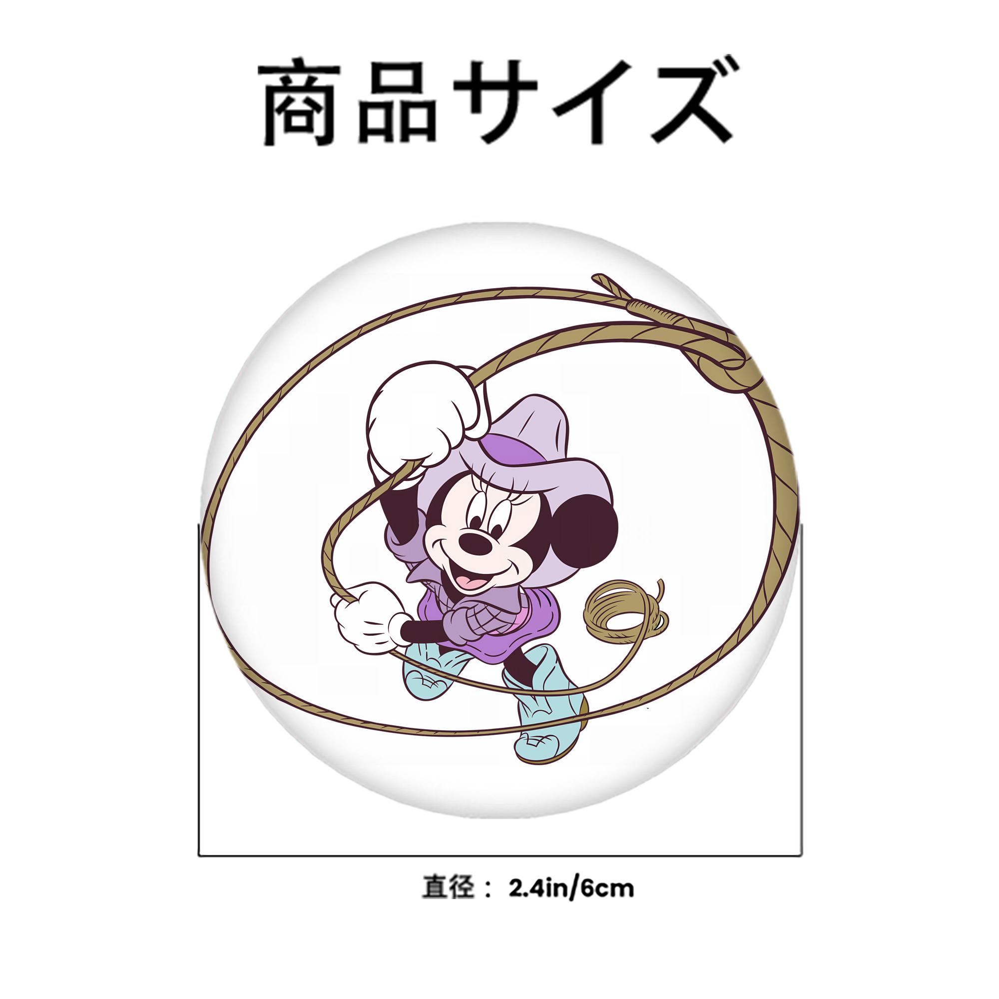 ミッキーマウス Mickey Mouse 6cm 缶バッジ 複数セット