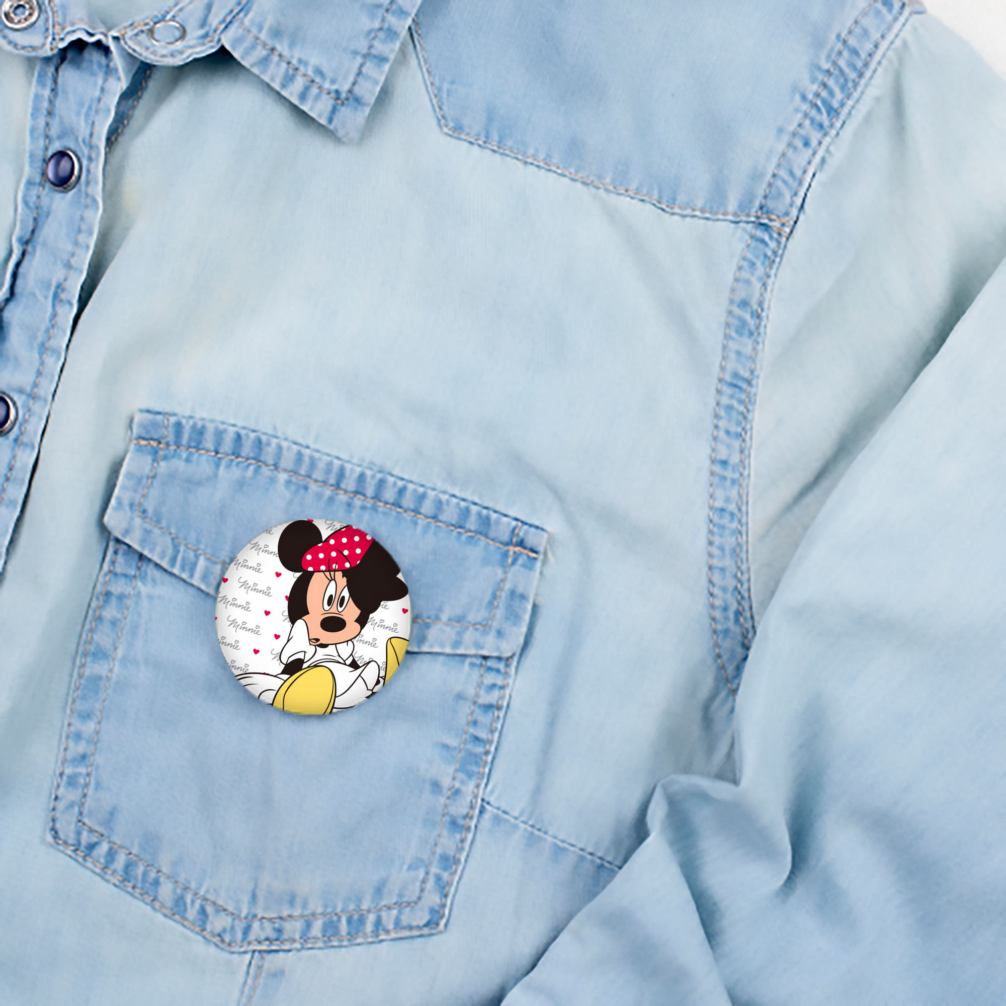 ミッキーマウス Mickey Mouse 6cm 缶バッジ 複数セット
