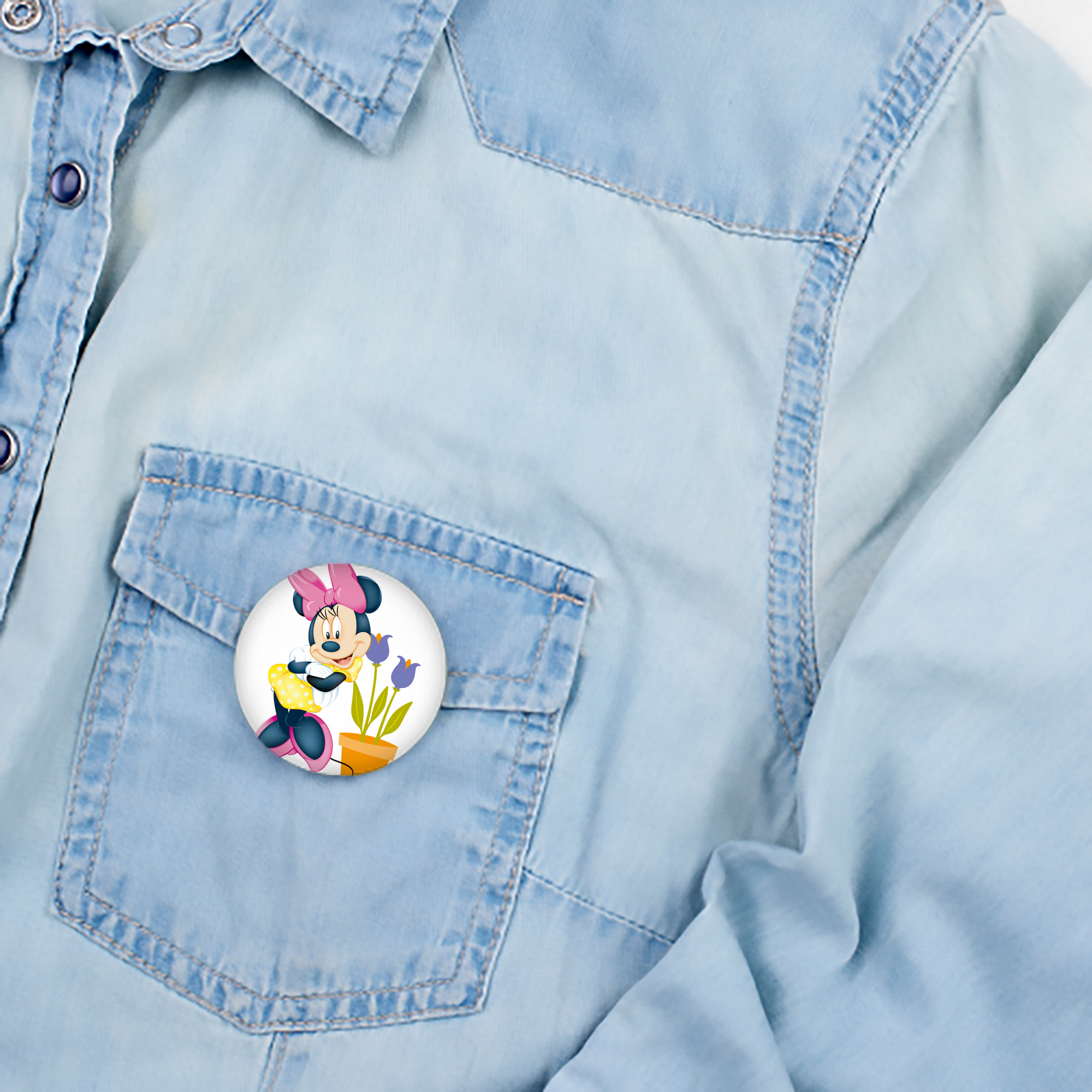 ミッキーマウス Mickey Mouse 6cm 缶バッジ 複数セット