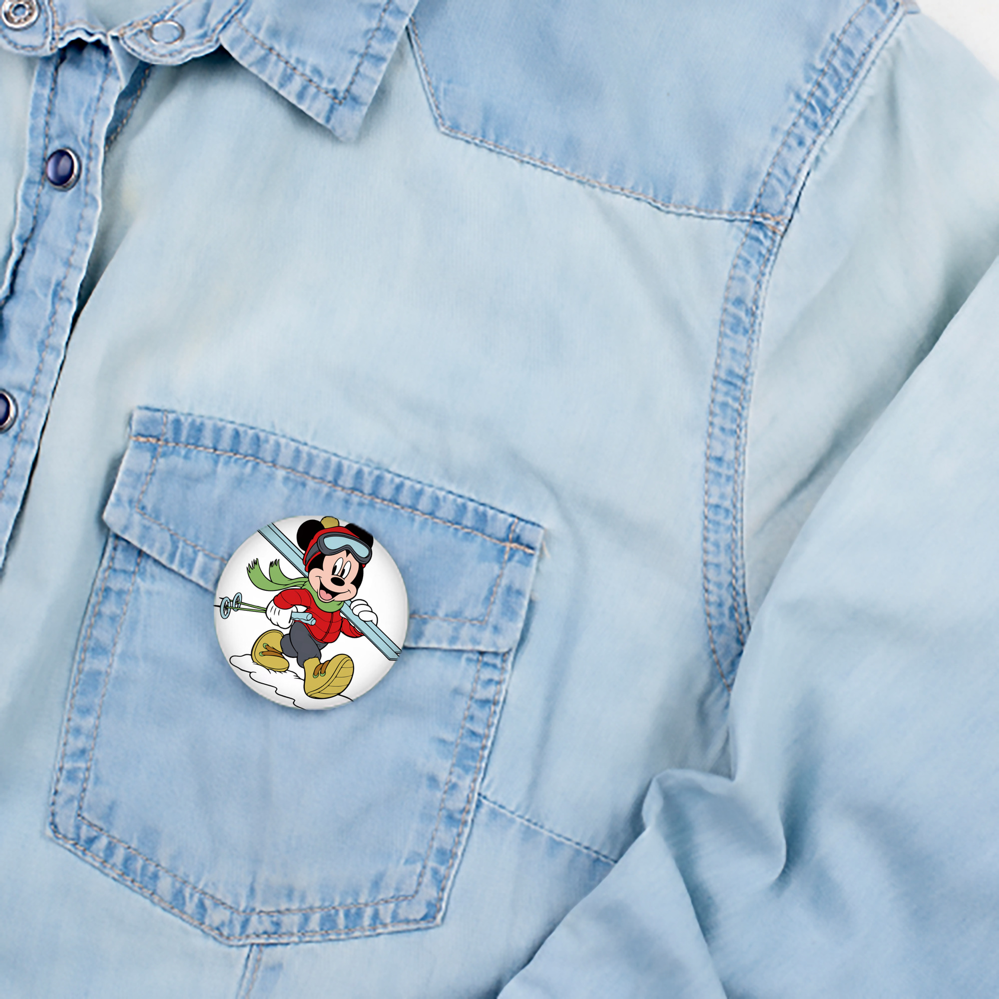 ミッキーマウス Mickey Mouse 6cm 缶バッジ 複数セット