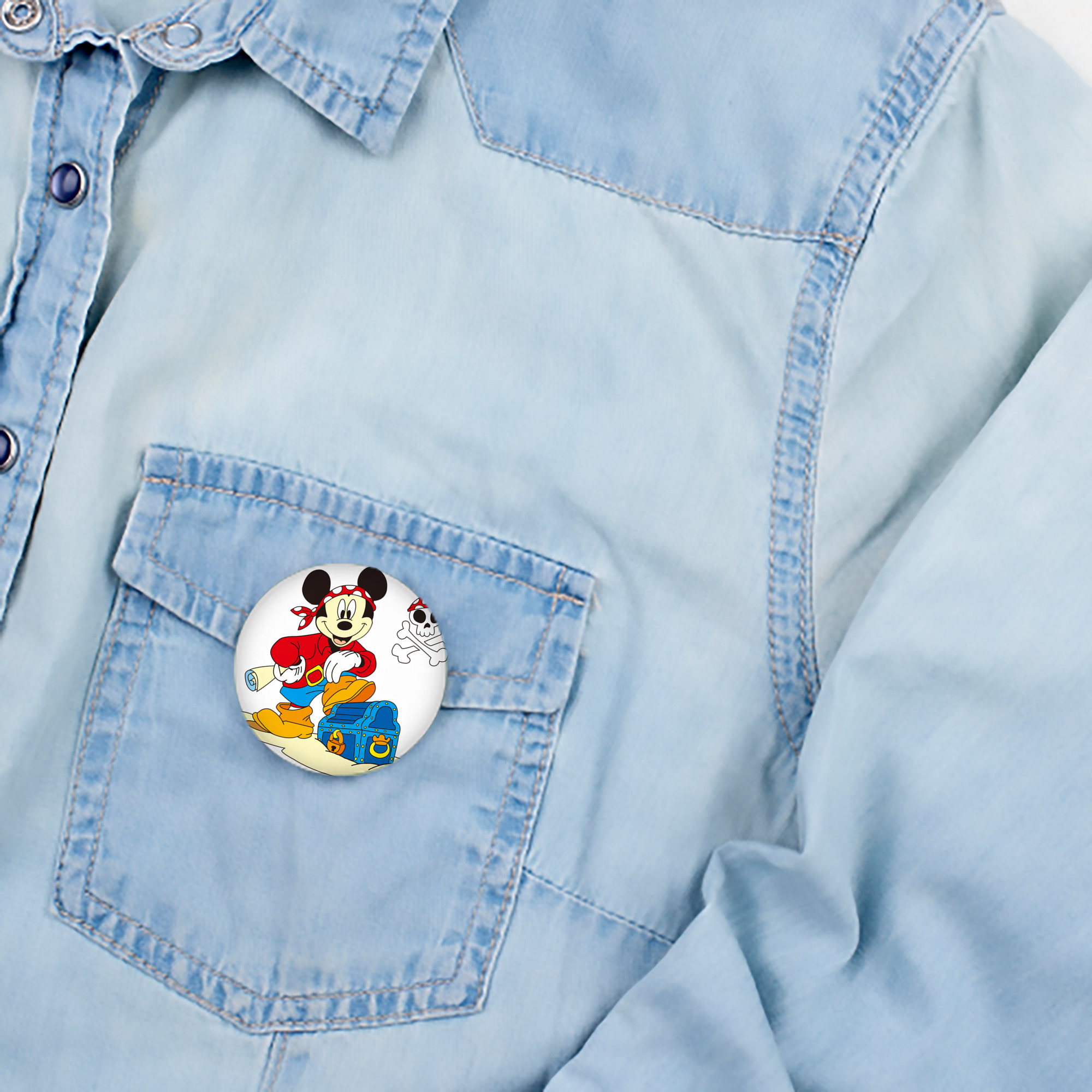 ミッキーマウス Mickey Mouse 6cm 缶バッジ 複数セット