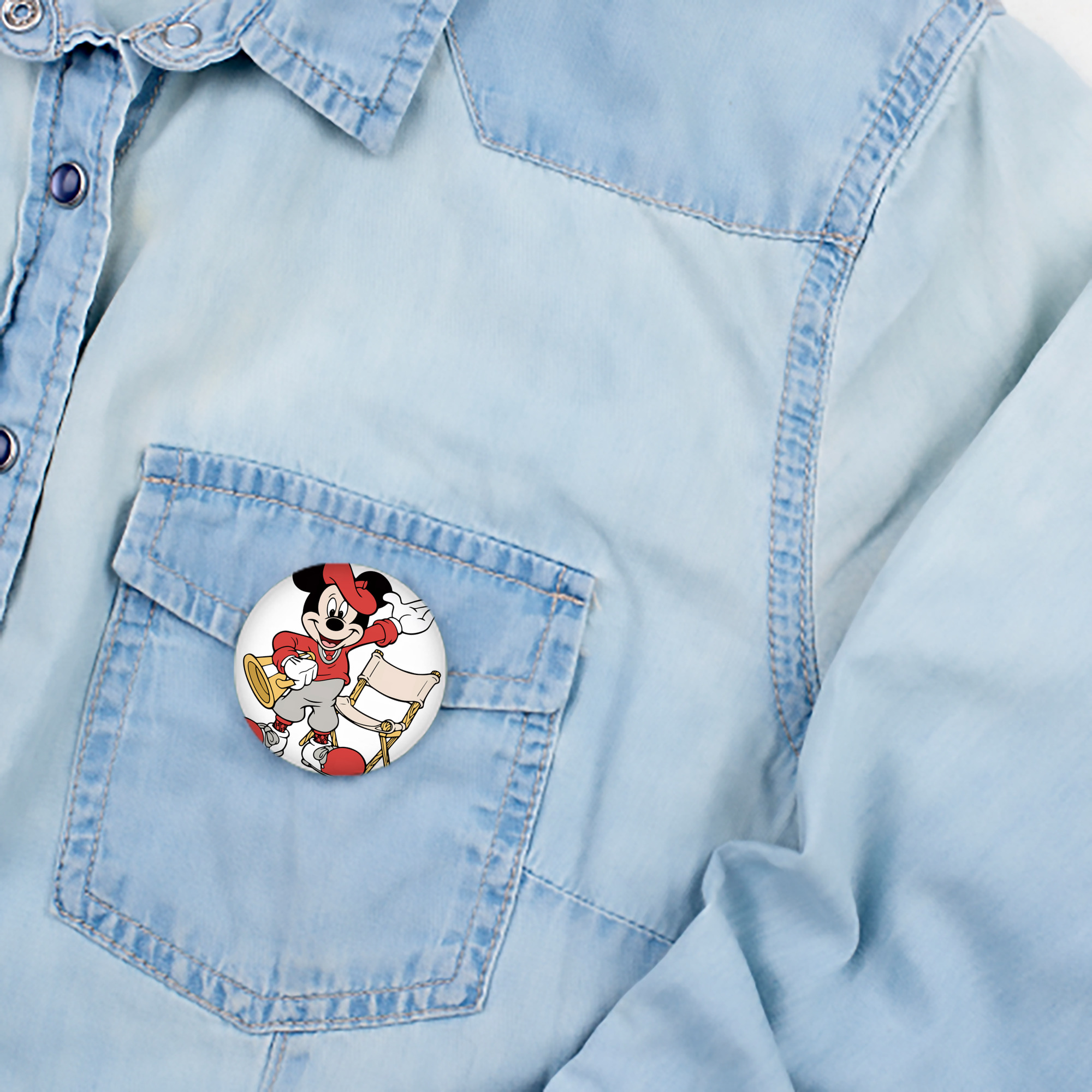 ミッキーマウス Mickey Mouse 6cm 缶バッジ 複数セット