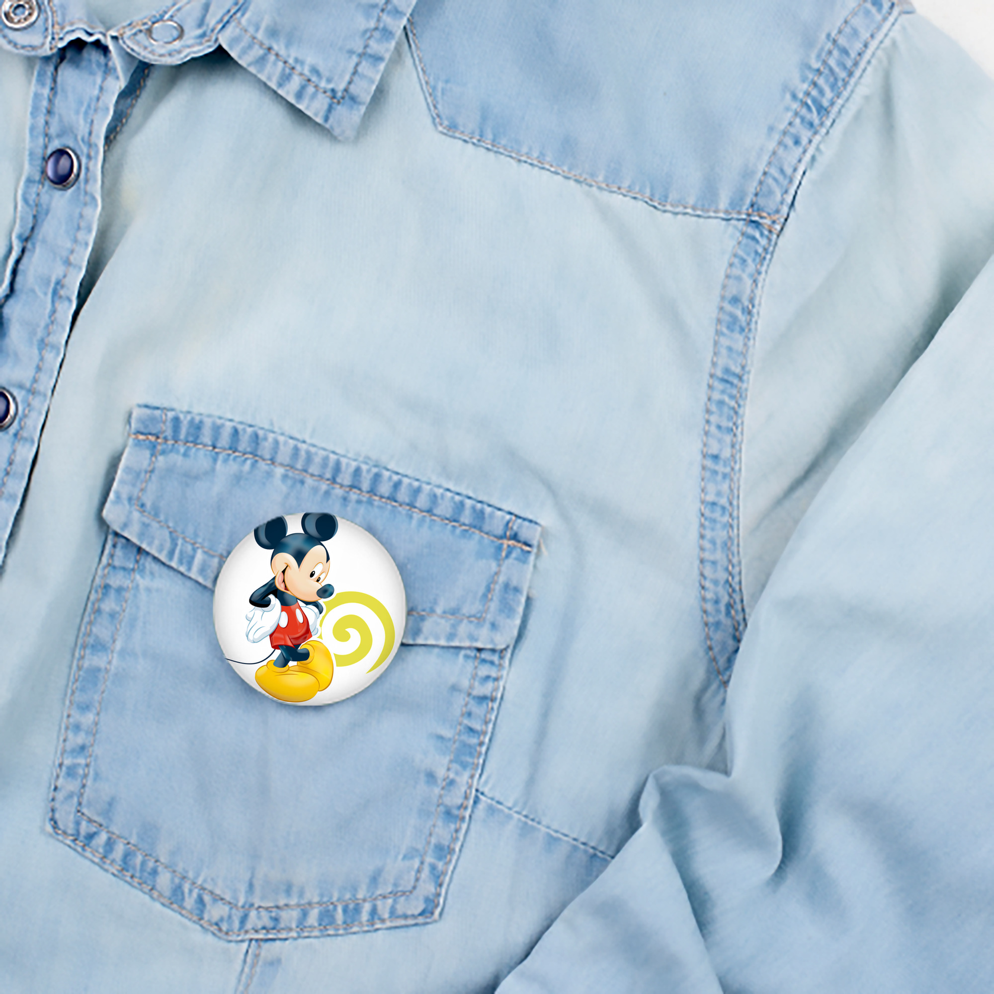 ミッキーマウス Mickey Mouse 6cm 缶バッジ 複数セット