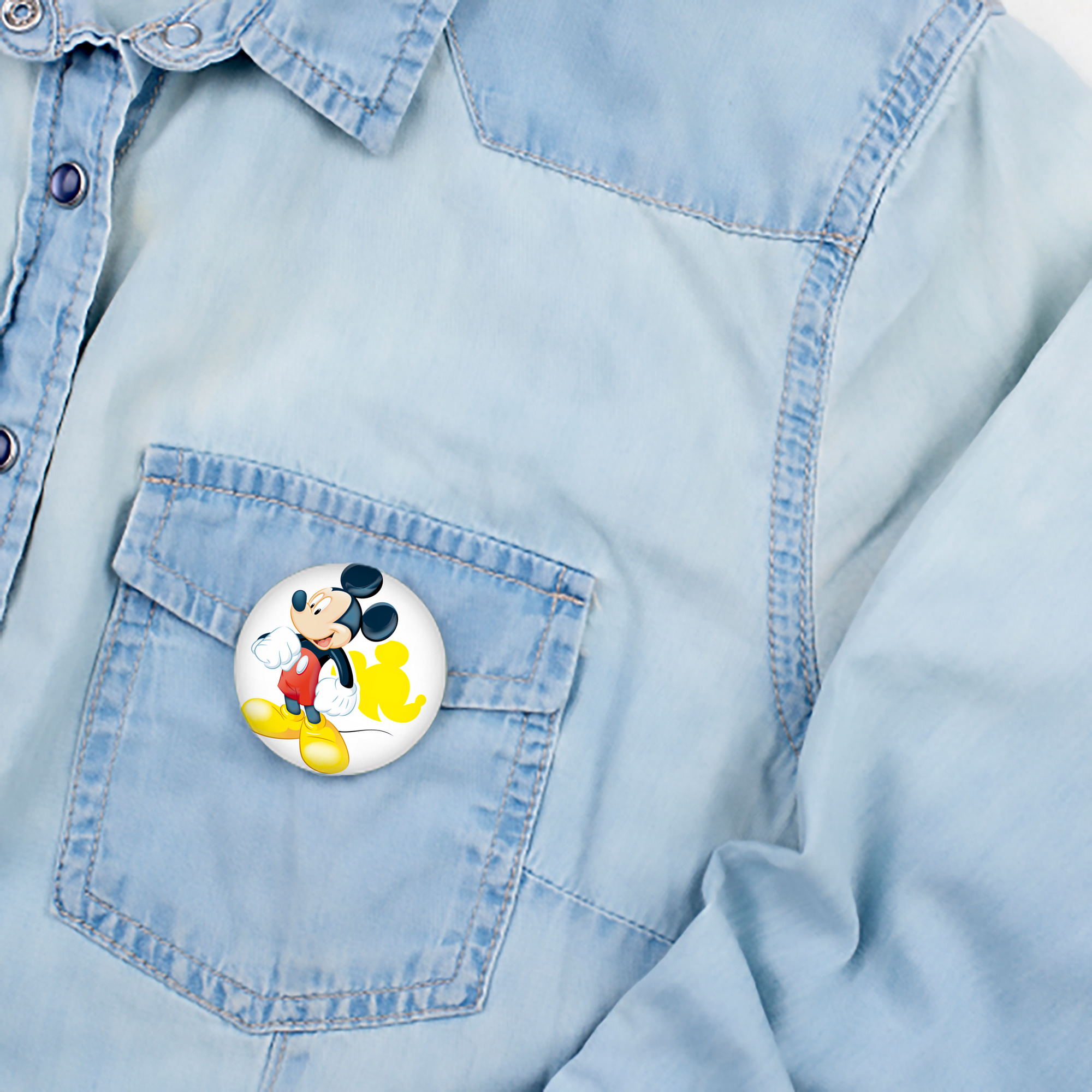 ミッキーマウス Mickey Mouse 6cm 缶バッジ 複数セット
