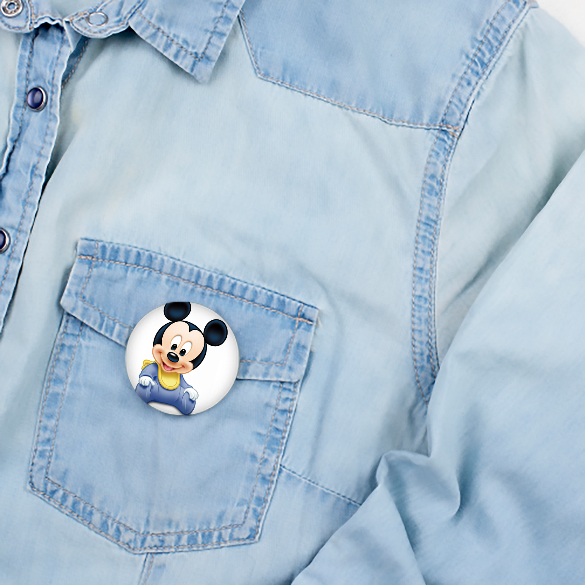 ミッキーマウス Mickey Mouse 6cm 缶バッジ 複数セット