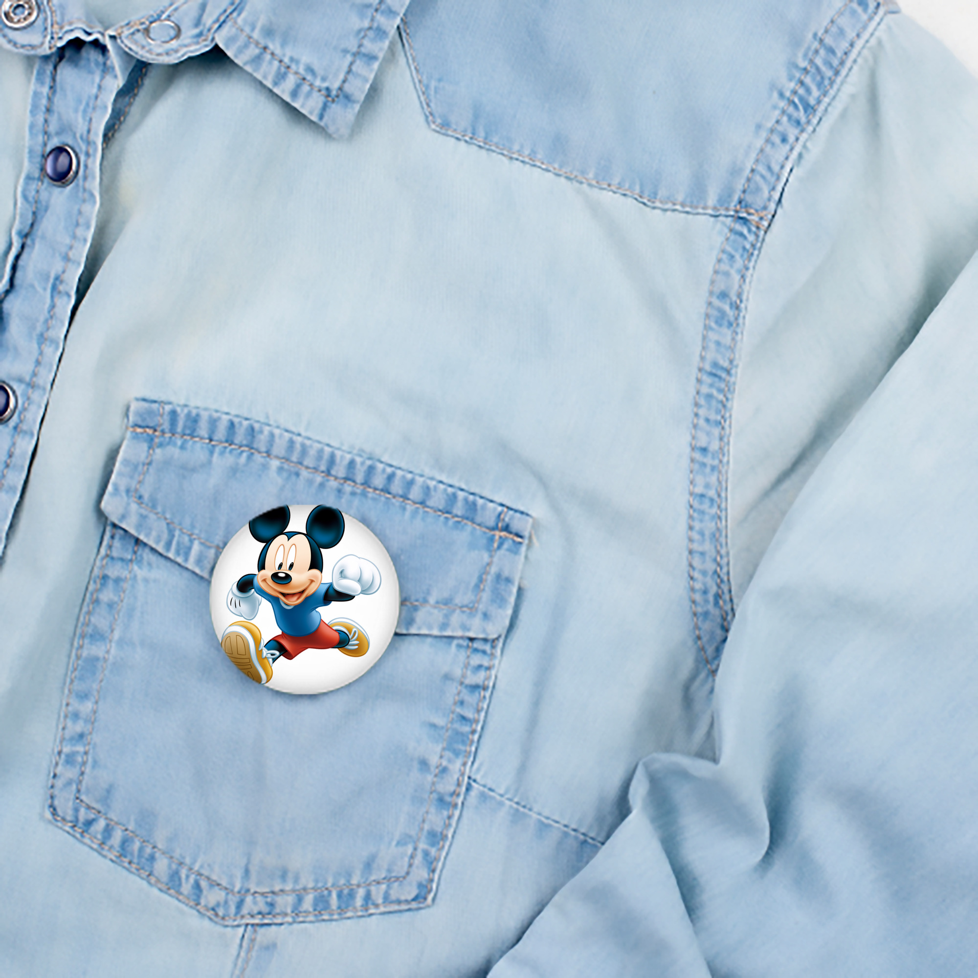 ミッキーマウス Mickey Mouse 6cm 缶バッジ 複数セット
