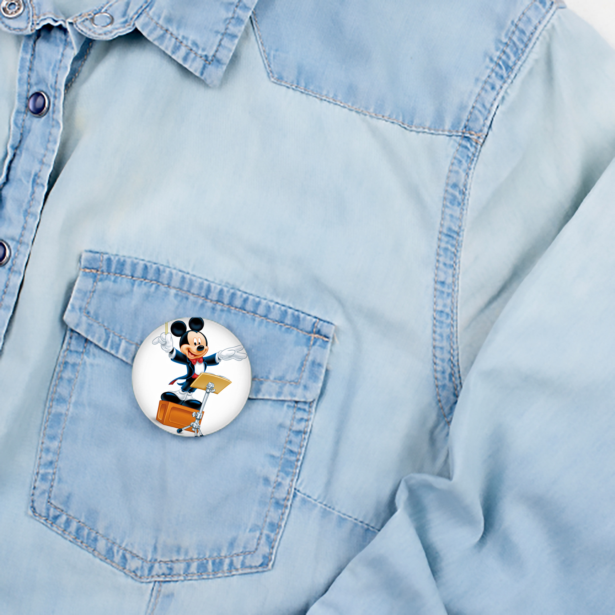 ミッキーマウス Mickey Mouse 6cm 缶バッジ 複数セット