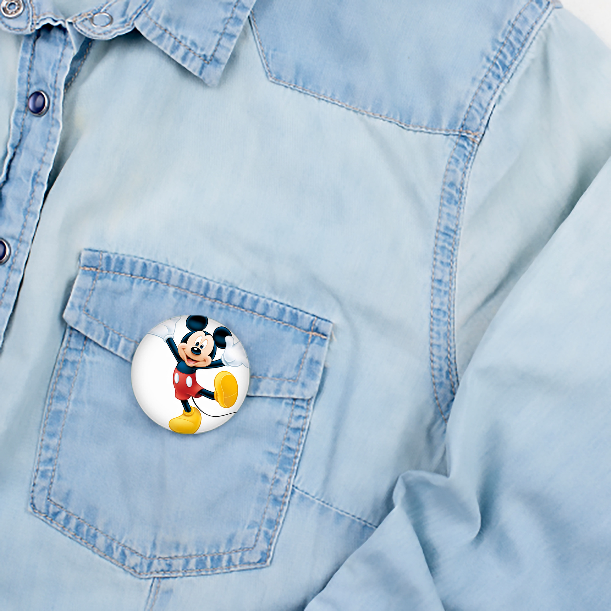 ミッキーマウス Mickey Mouse 6cm 缶バッジ 複数セット