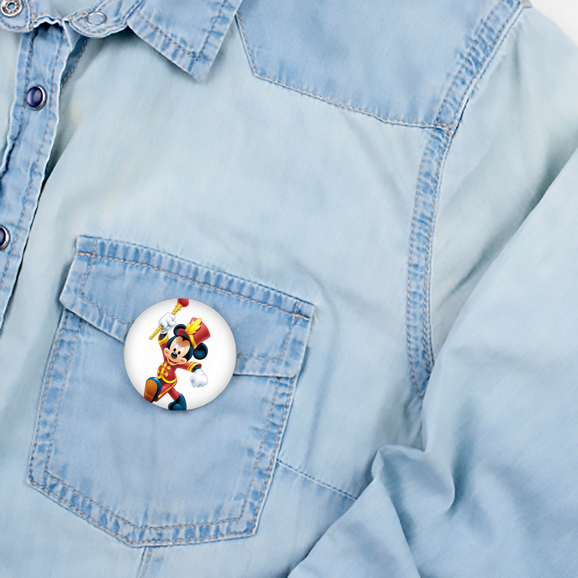 ミッキーマウス Mickey Mouse 6cm 缶バッジ 複数セット