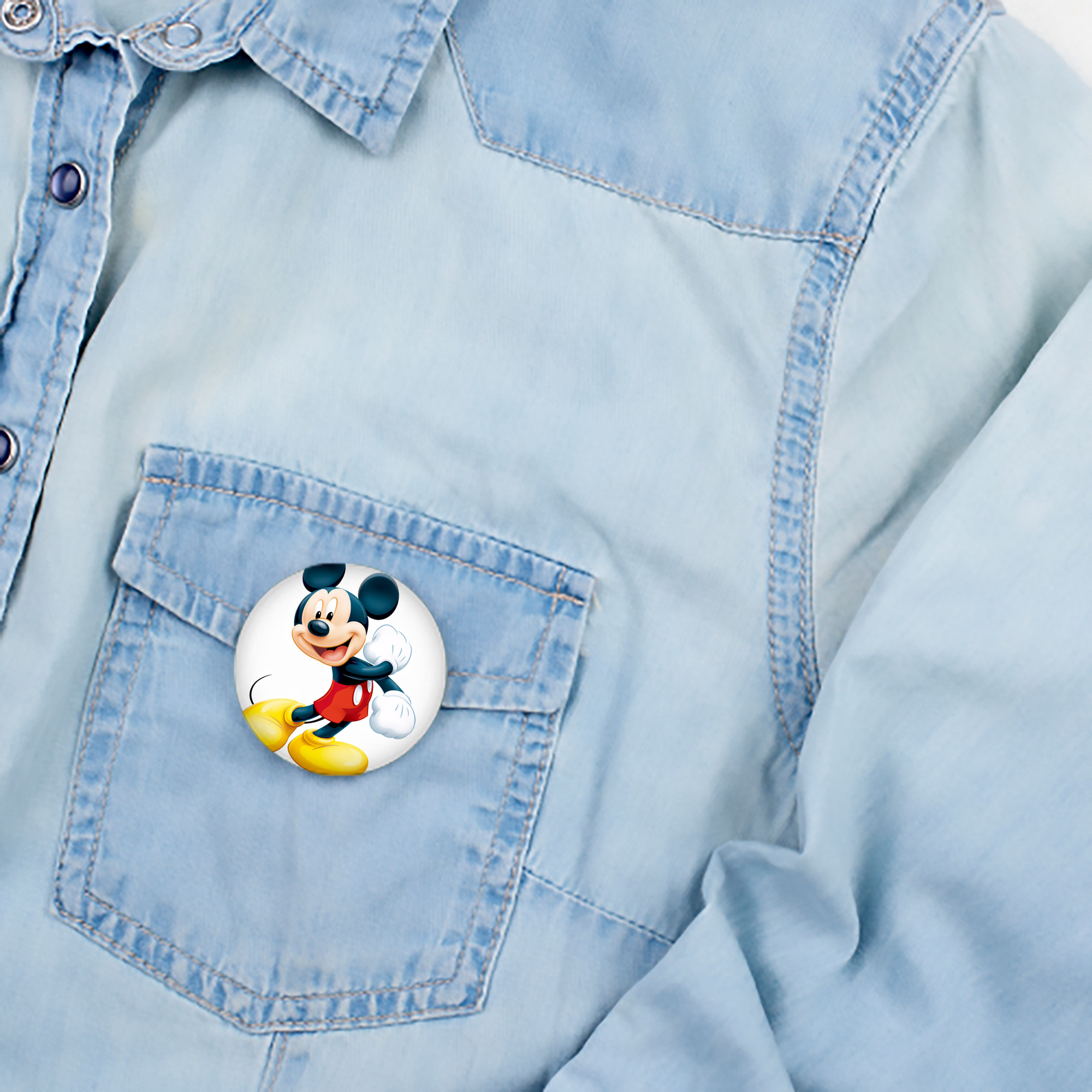 ミッキーマウス Mickey Mouse 6cm 缶バッジ 複数セット