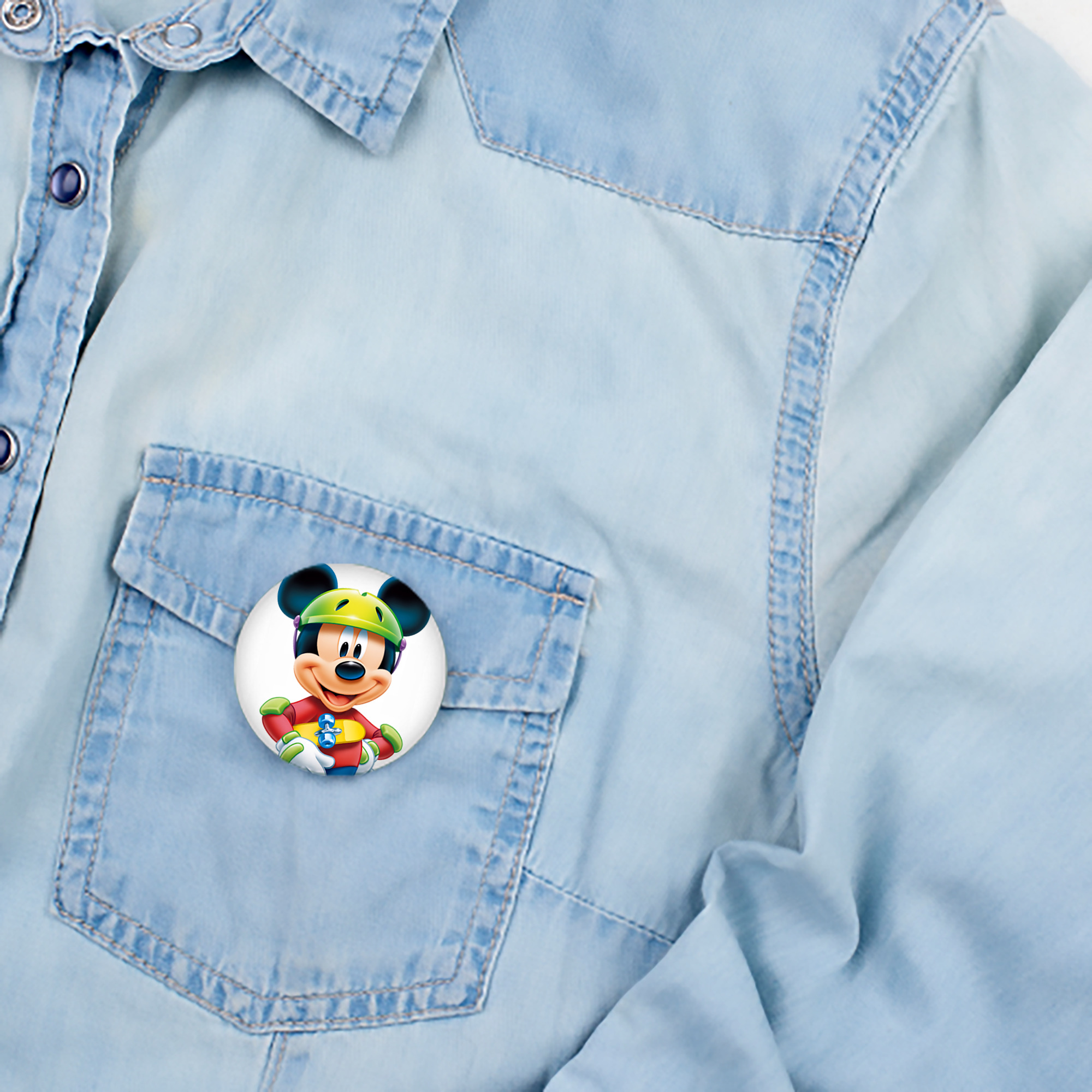 ミッキーマウス Mickey Mouse 6cm 缶バッジ 複数セット