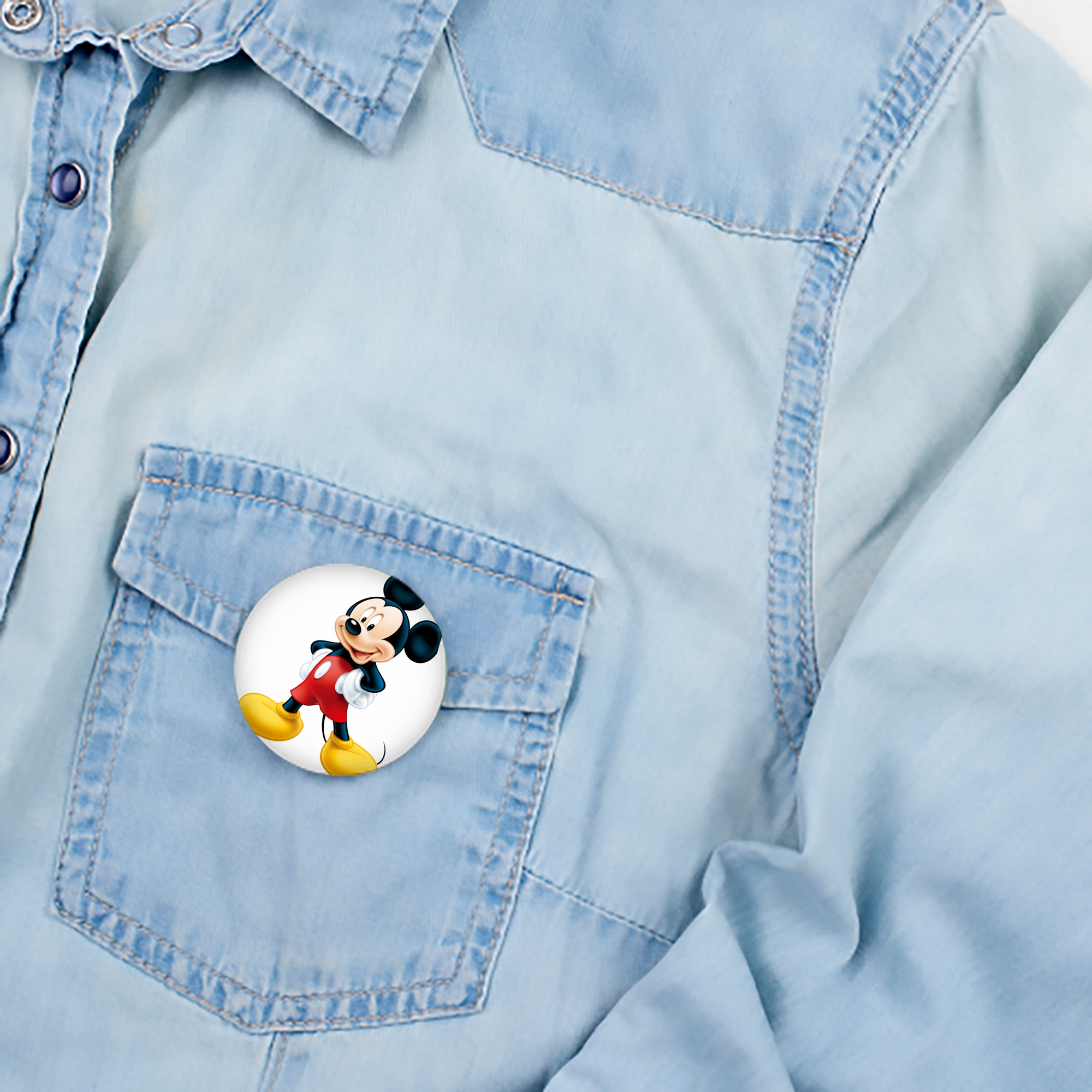 ミッキーマウス Mickey Mouse 6cm 缶バッジ 複数セット