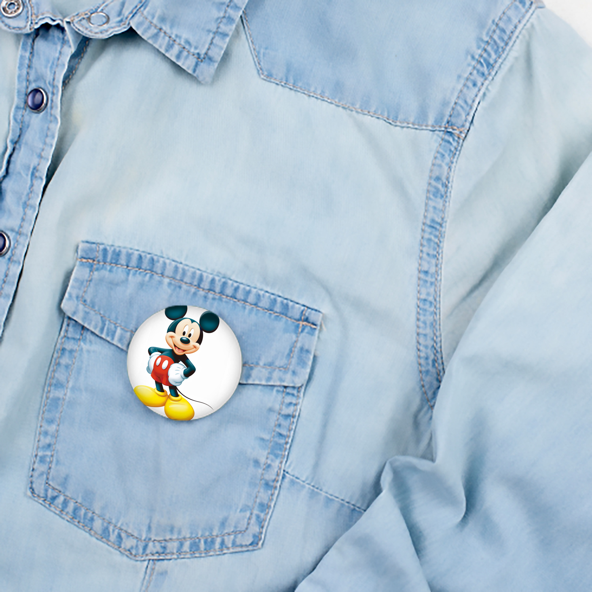 ミッキーマウス Mickey Mouse 6cm 缶バッジ 複数セット