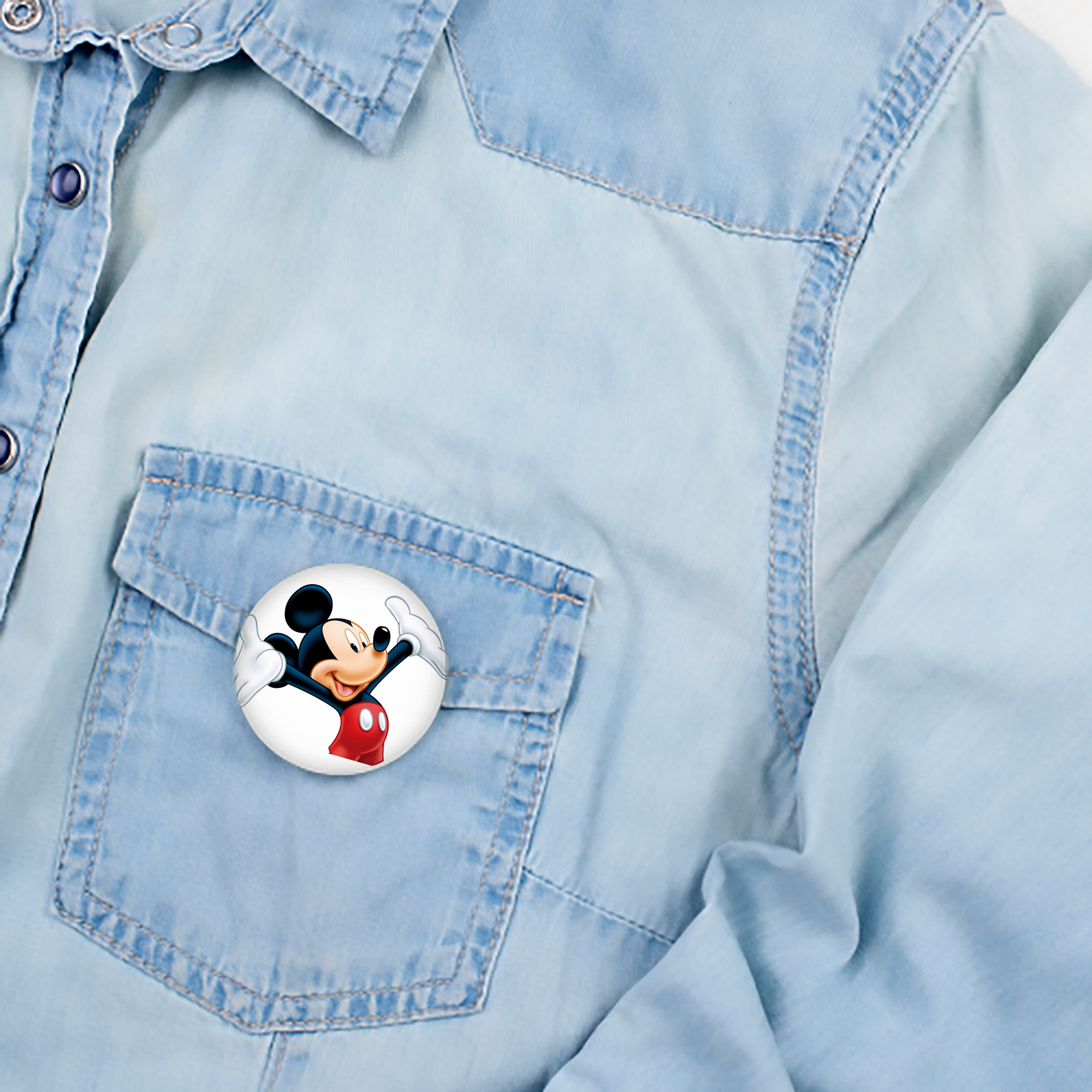 ミッキーマウス Mickey Mouse 6cm 缶バッジ 複数セット