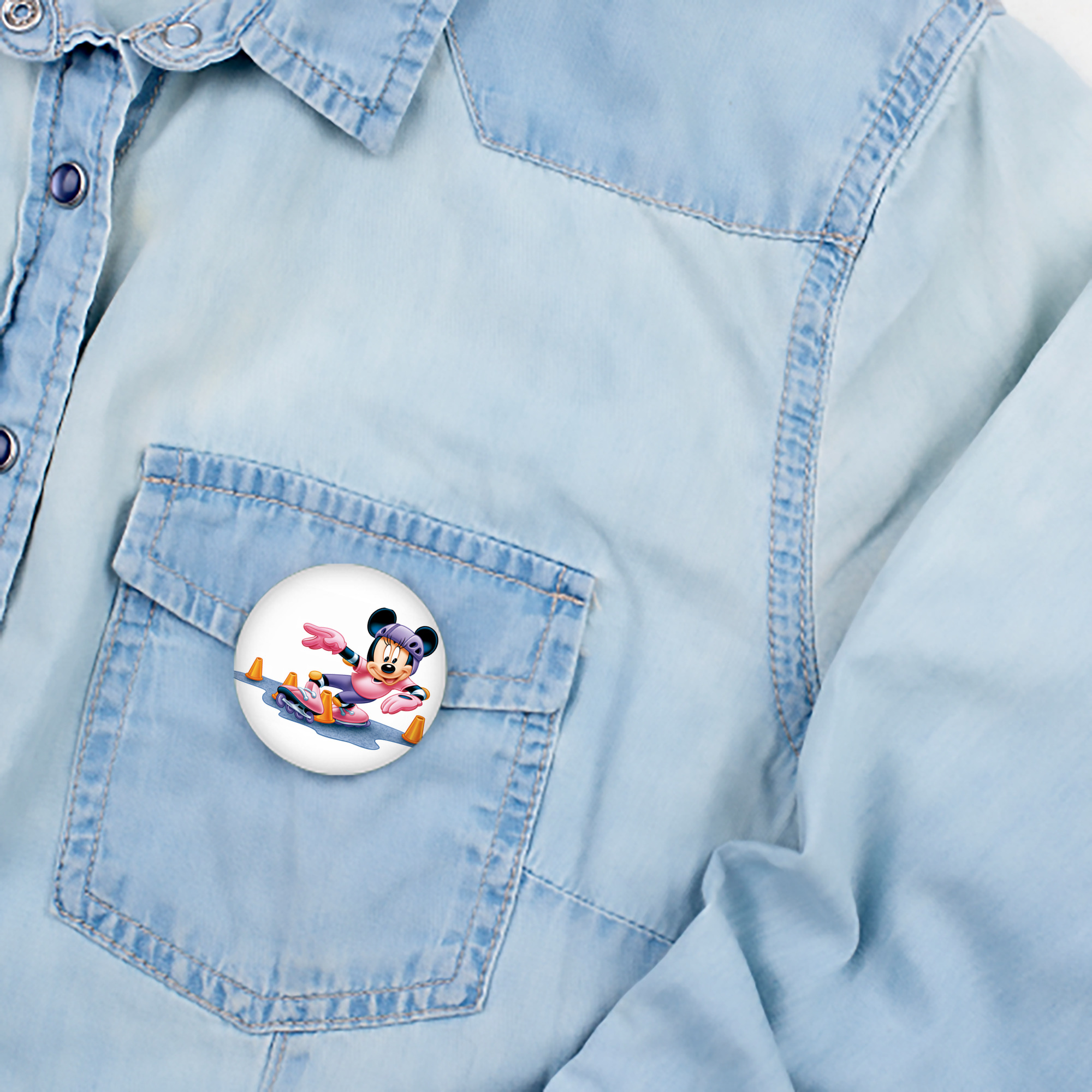 ミッキーマウス Mickey Mouse 6cm 缶バッジ 複数セット