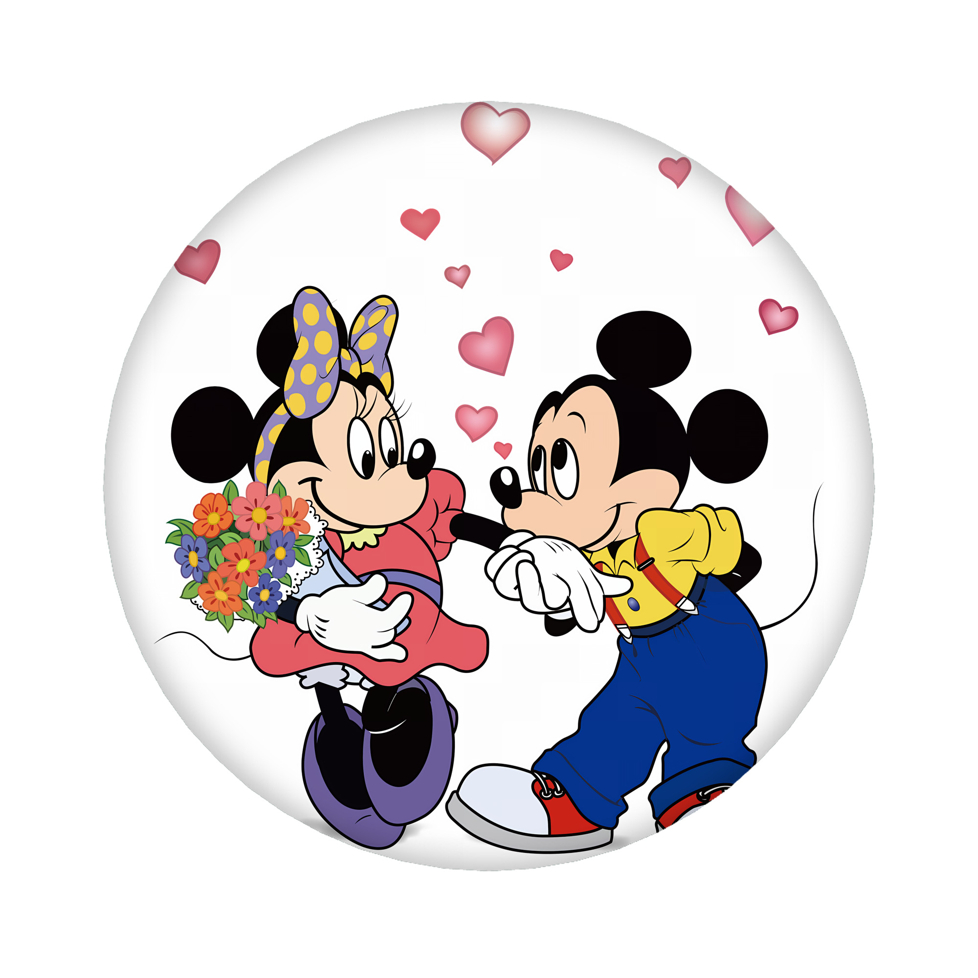 （画像用） ミッキーマウス Mickey Mouse 6cm 缶バッジ 複数セット