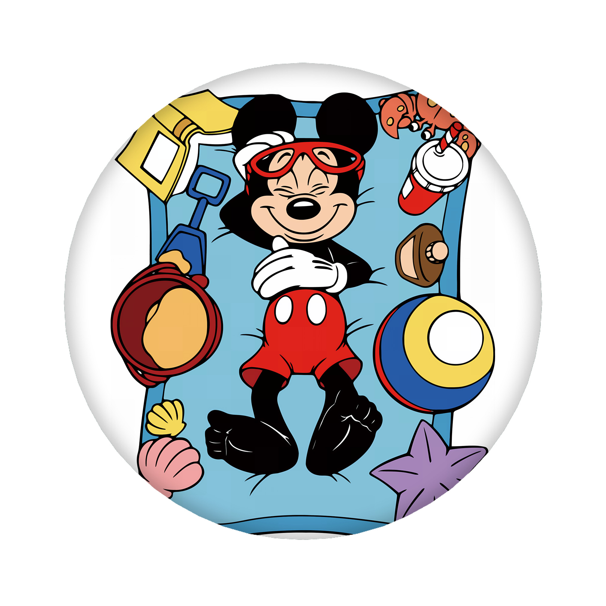 （画像用） ミッキーマウス Mickey Mouse 6cm 缶バッジ 複数セット