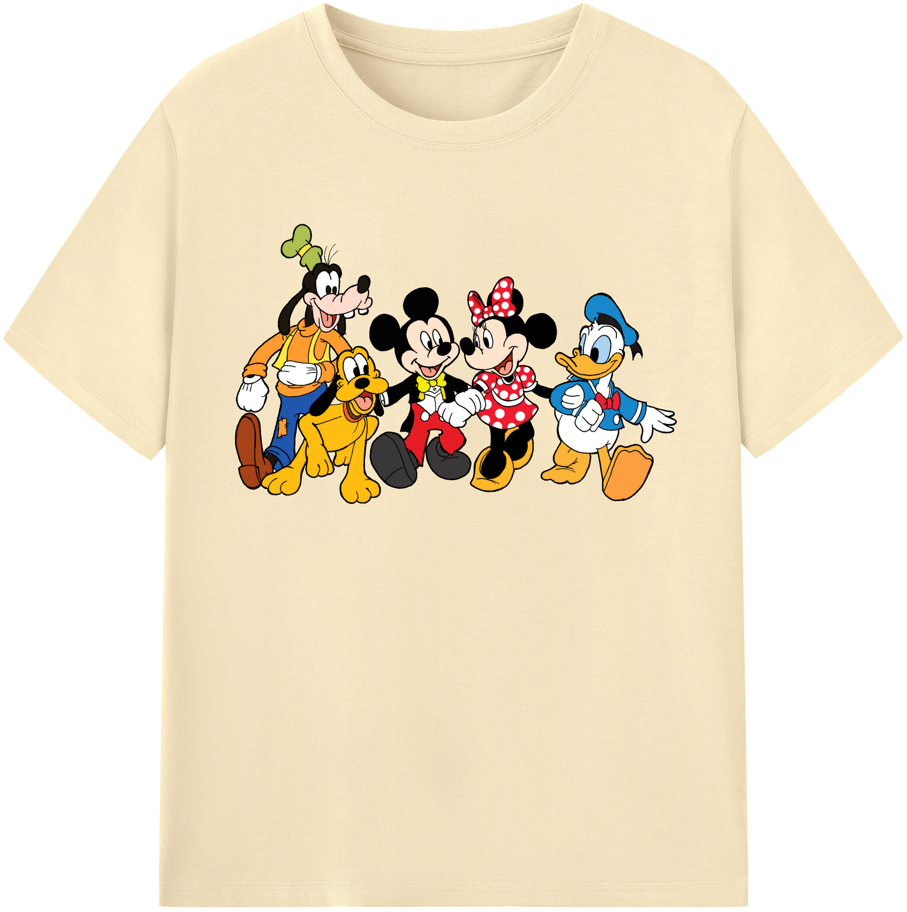 （画像用） ミッキーマウス Mickey Mouse 綿100％半袖Tシャツ（フロントプリント）