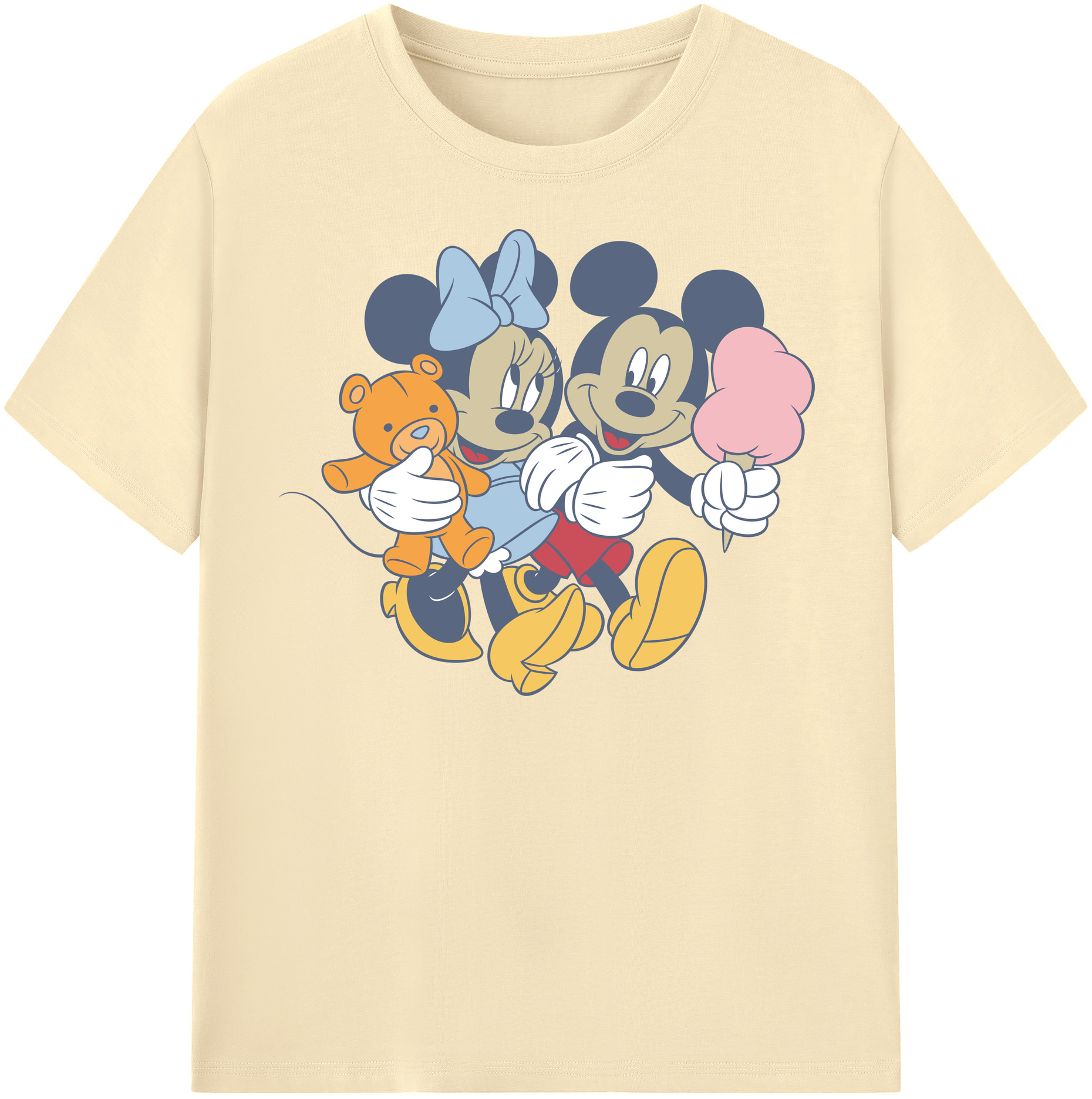 （画像用） ミッキーマウス Mickey Mouse 綿100％半袖Tシャツ（フロントプリント）