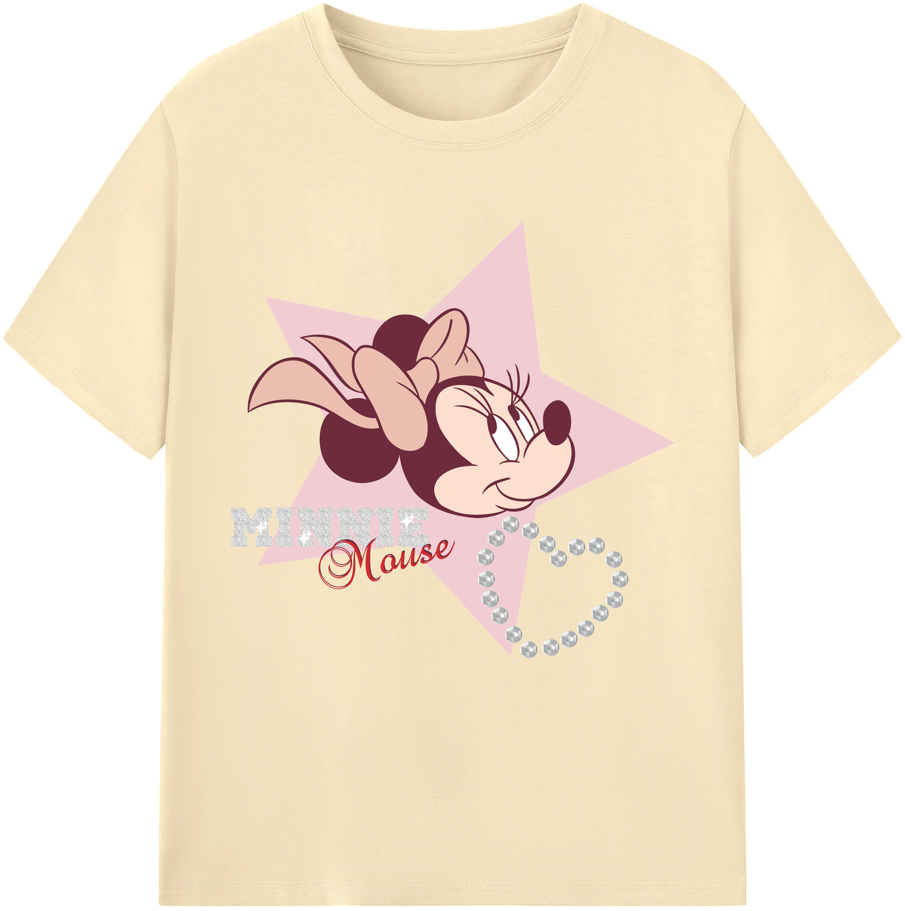 （画像用） ミッキーマウス Mickey Mouse 綿100％半袖Tシャツ（フロントプリント）